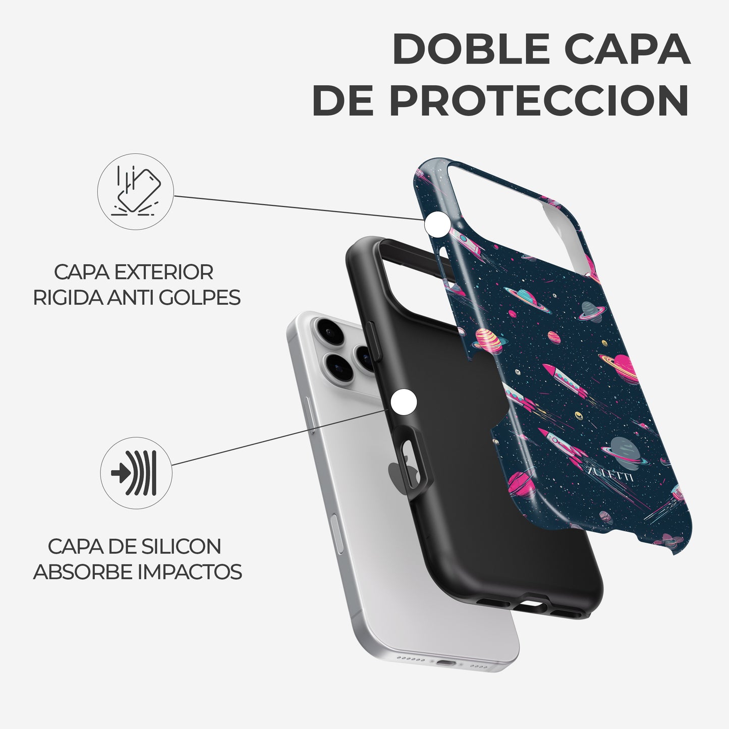 Carcasa Cosmic Crush Funda de Doble Capa de Máxima protección.
