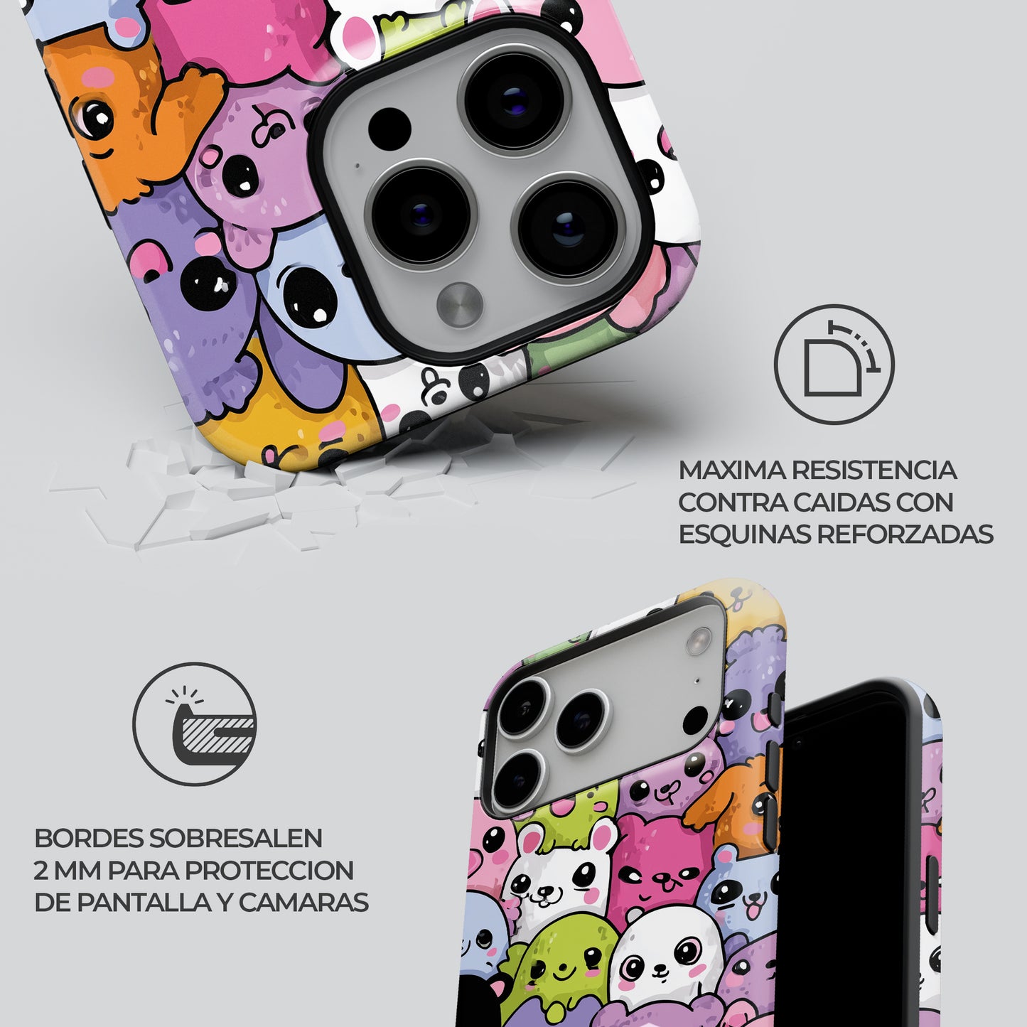 Carcasa Cutie Crew Funda de Doble Capa de Máxima protección.