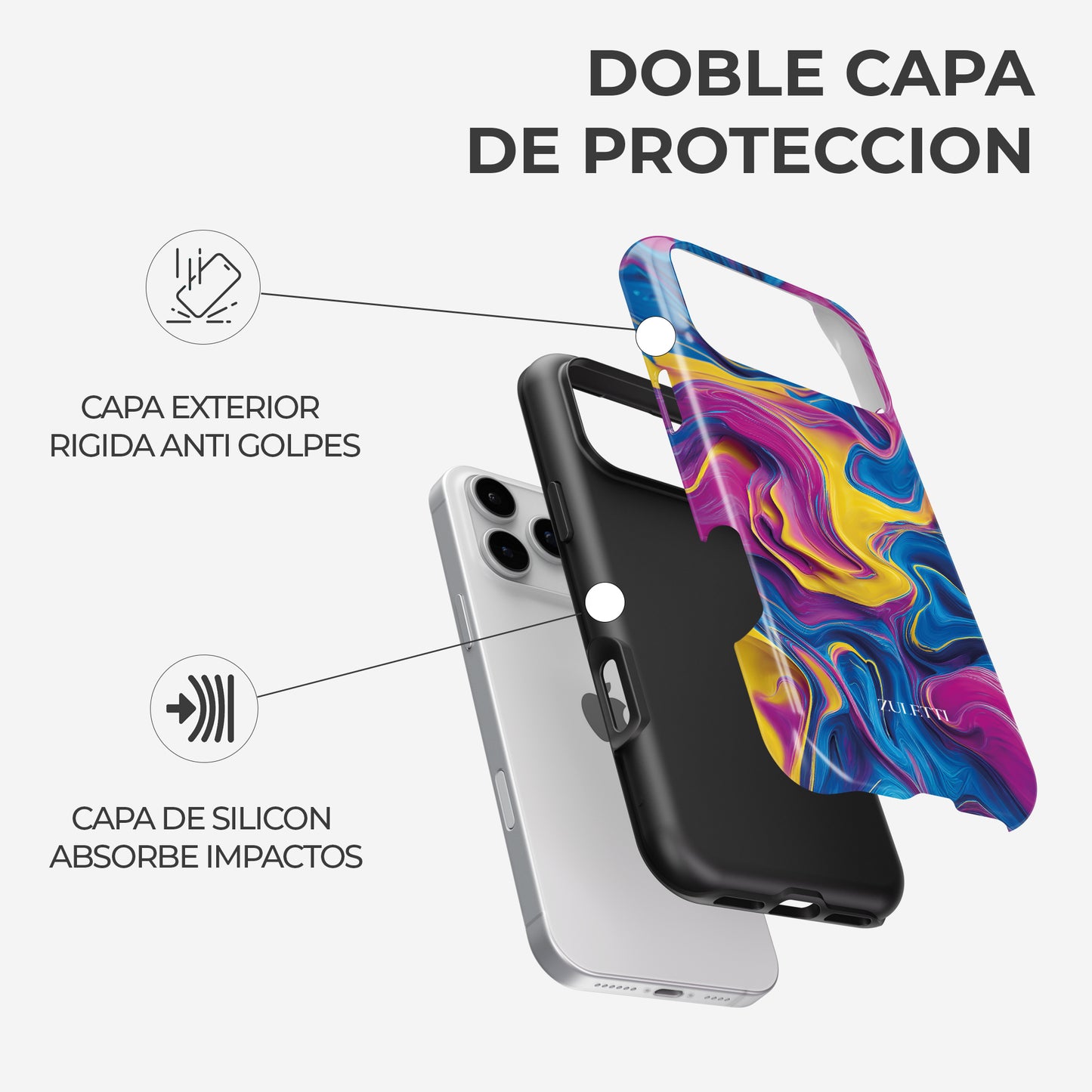 Carcasa Electro Flow Funda de Doble Capa de Máxima protección.