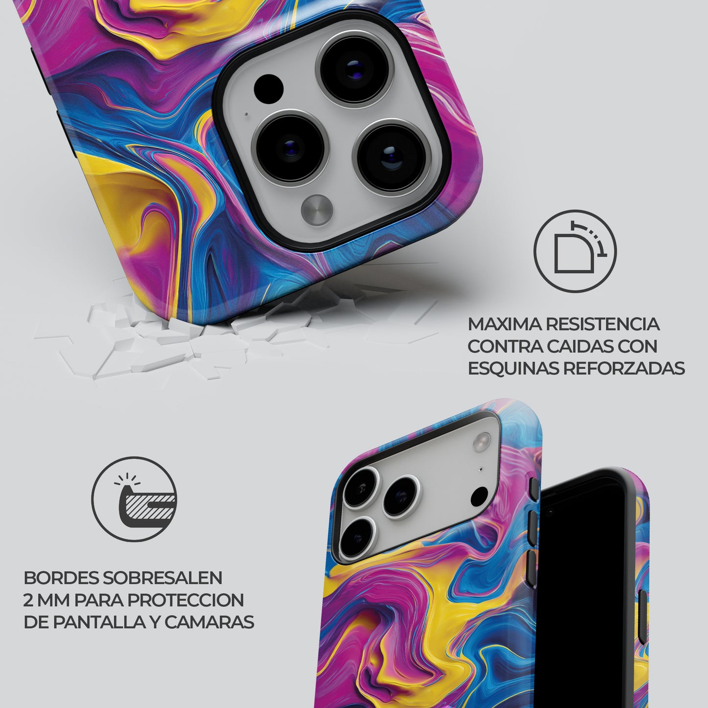 Carcasa Electro Flow Funda de Doble Capa de Máxima protección.