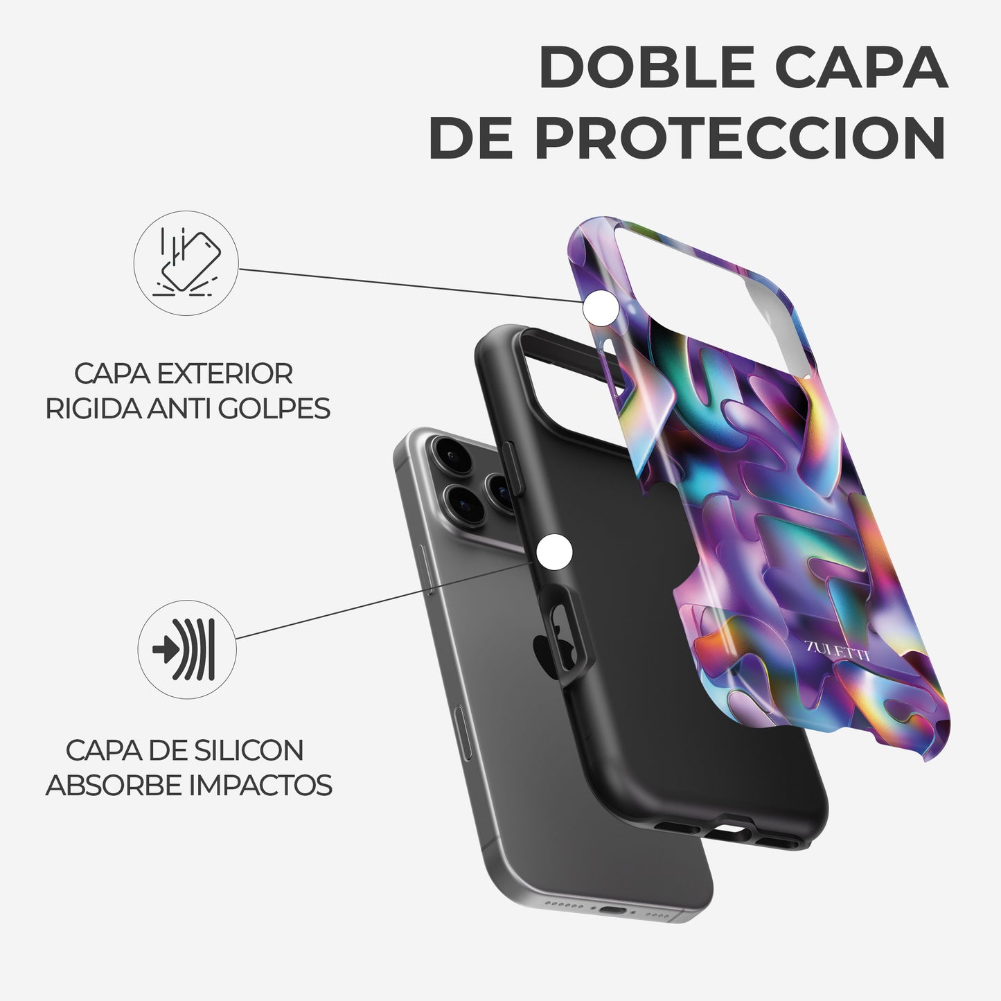 Carcasa Holo Vibe Funda de Doble Capa de Máxima protección.