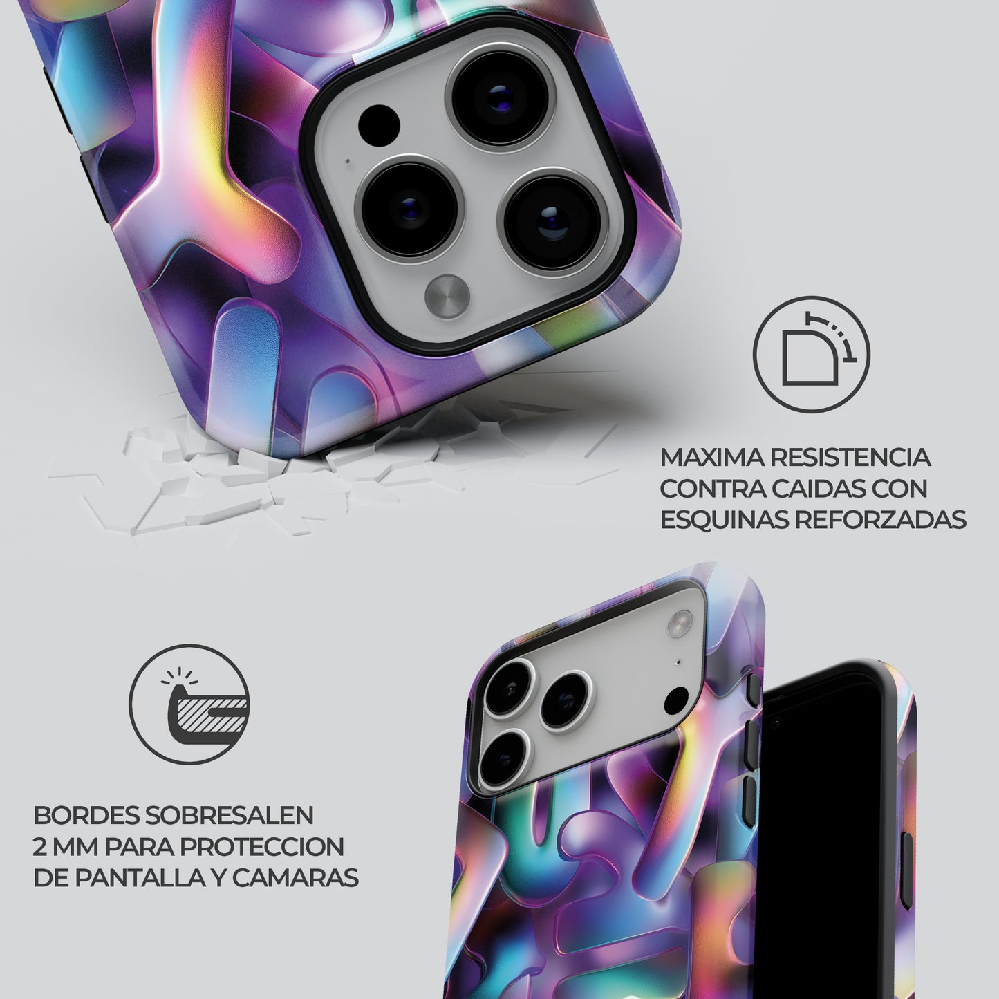 Carcasa Holo Vibe Funda de Doble Capa de Máxima protección.