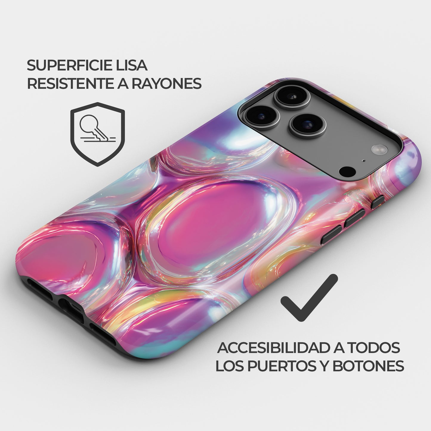 Carcasa Bubble Glam Funda de Doble Capa de Máxima protección.