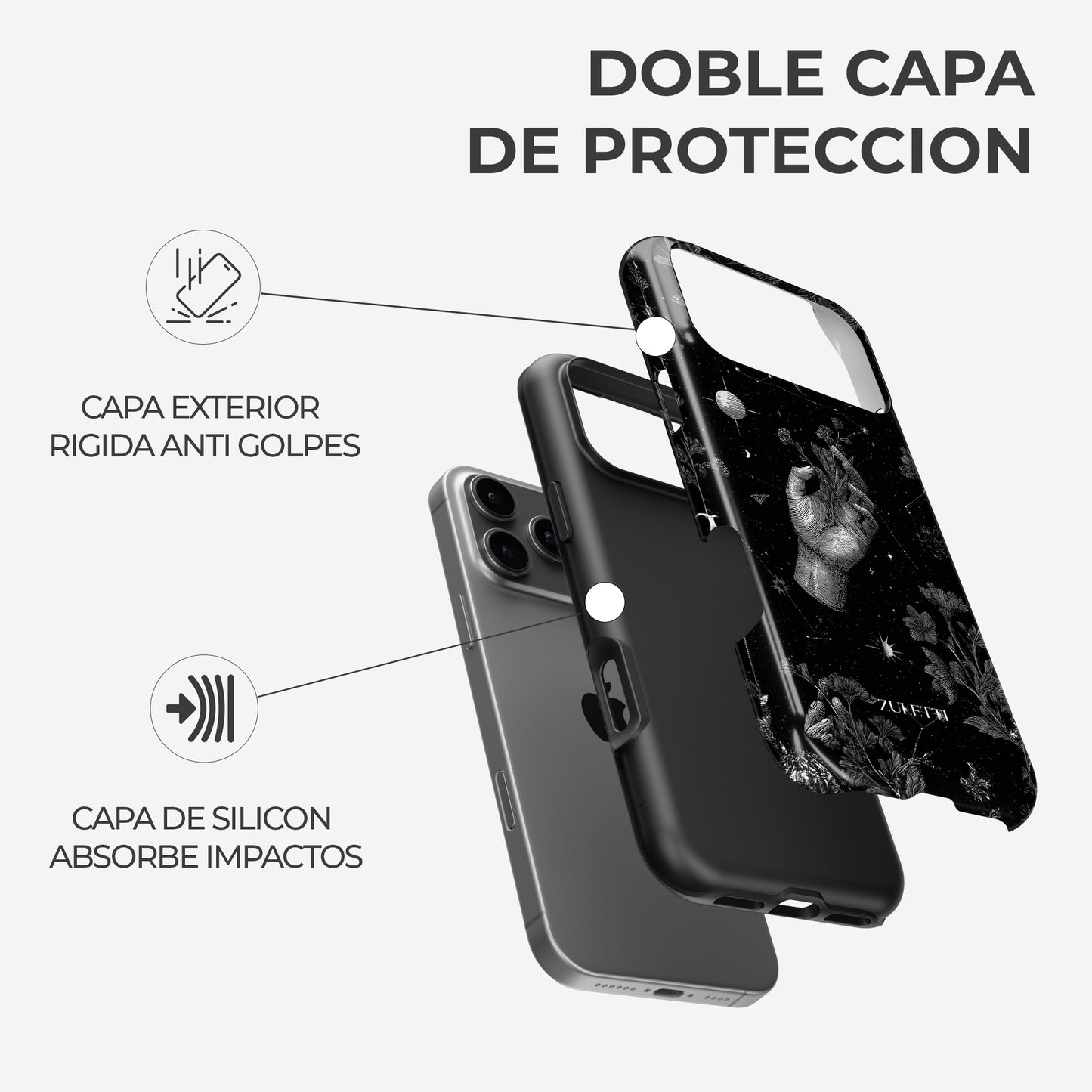 Carcasa Mystic Grasp Funda de Doble Capa de Máxima protección.