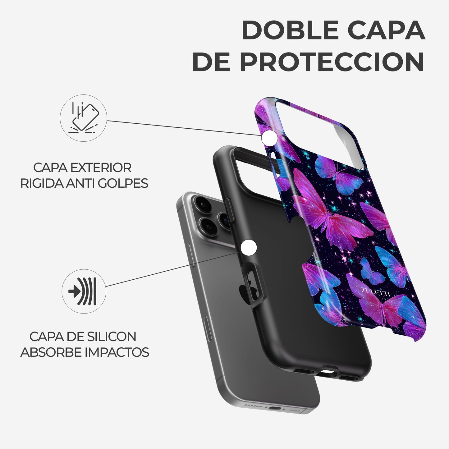 Carcasa Cosmic Wings Funda de Doble Capa de Máxima protección.