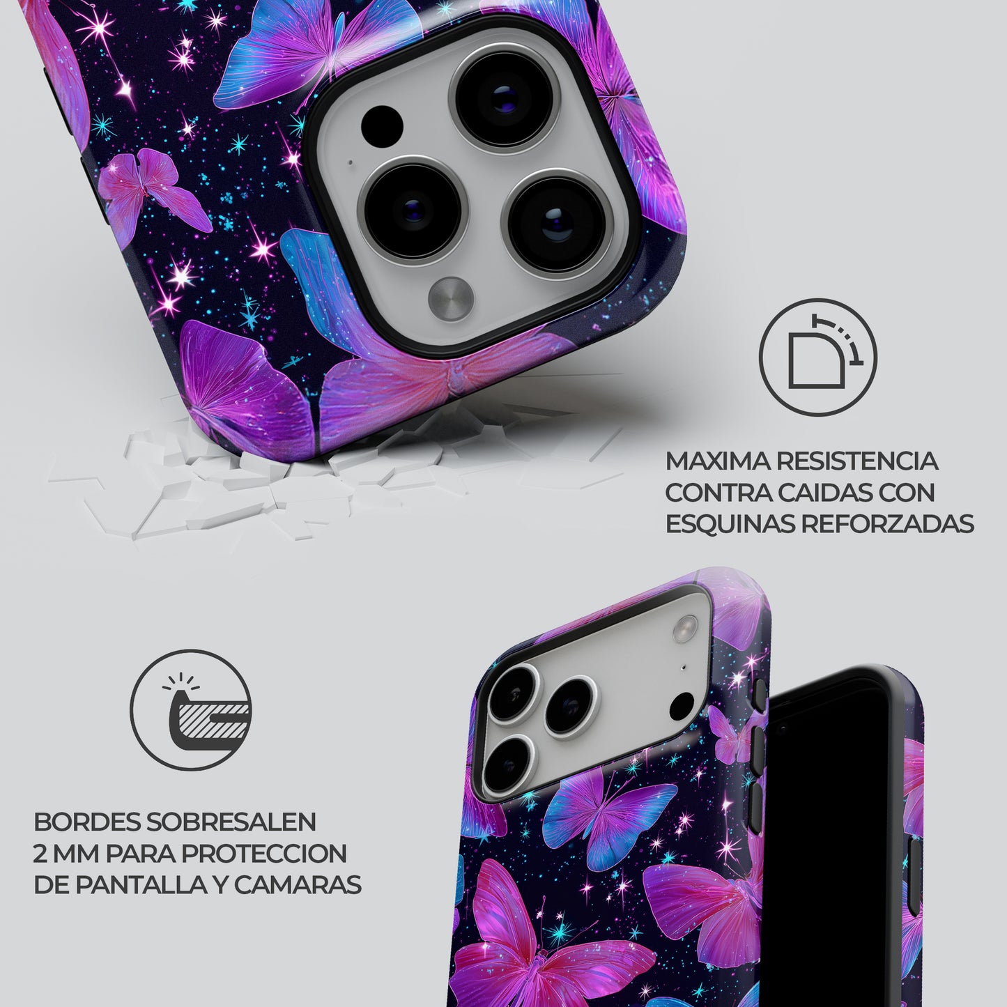 Carcasa Cosmic Wings Funda de Doble Capa de Máxima protección.
