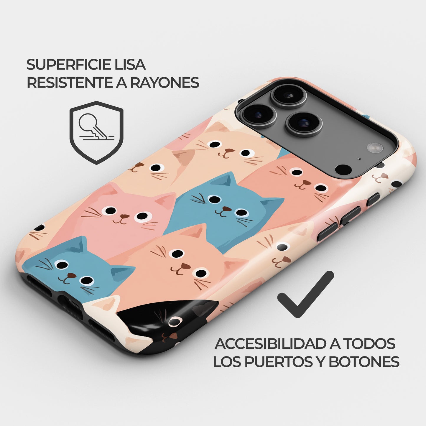 Carcasa Pastel Paws Funda de Doble Capa de Máxima protección.