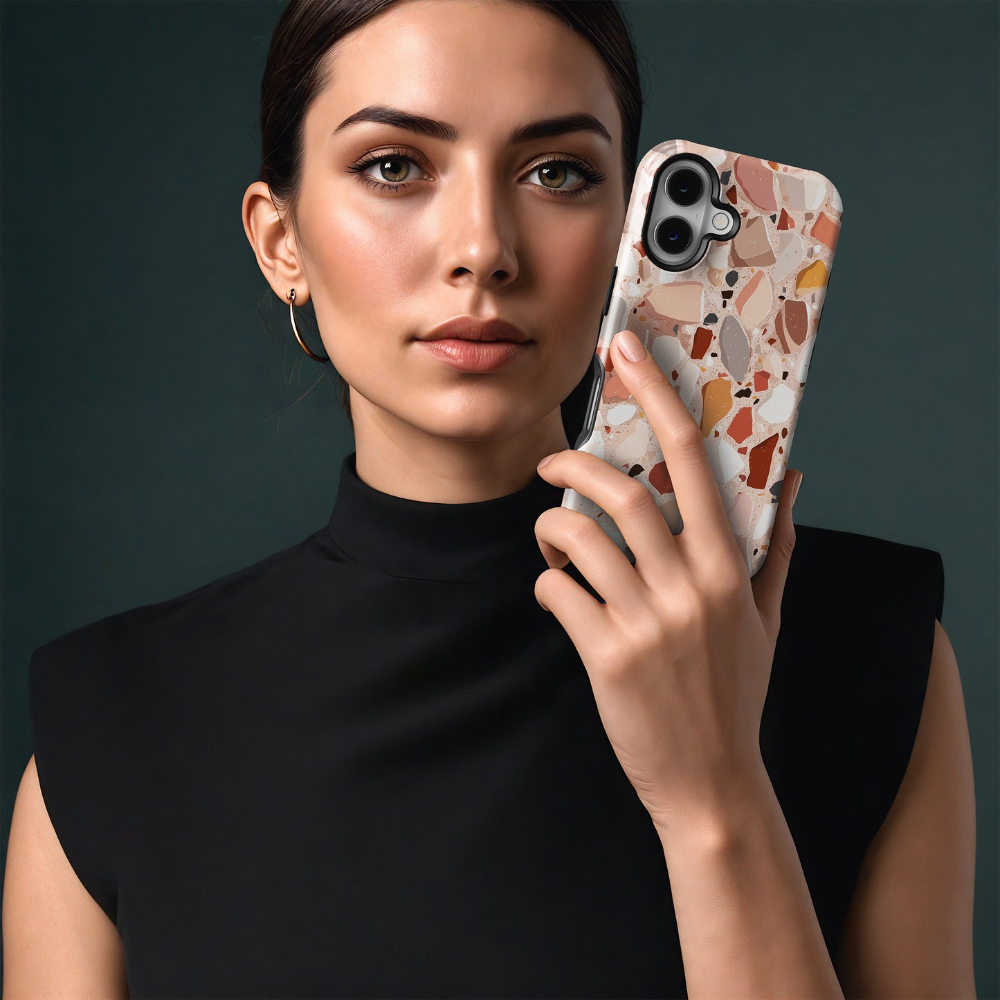 Carcasa Terrazzo Chic Funda de Doble Capa de Máxima protección.