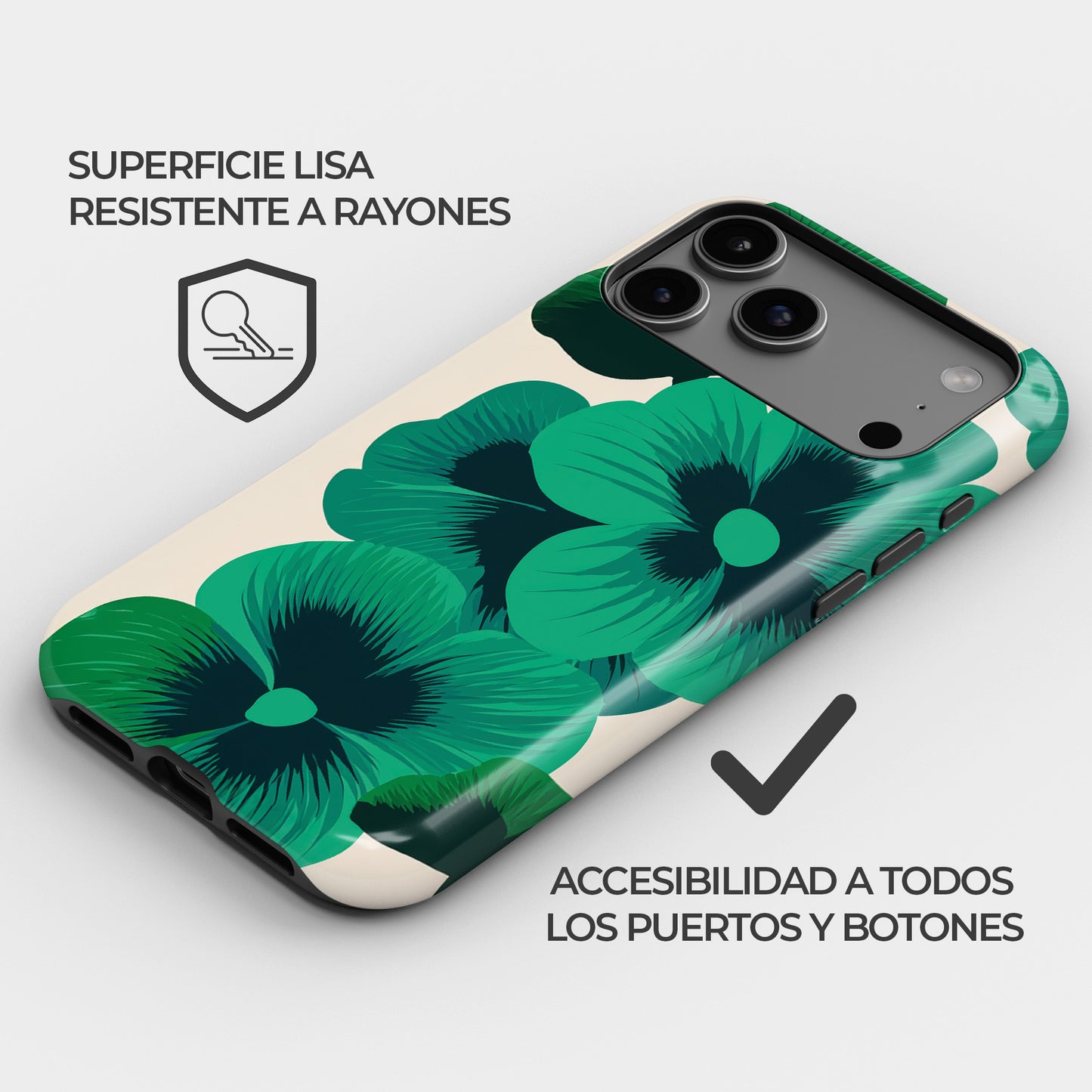 Carcasa Jade Bloom Funda de Doble Capa de Máxima protección.