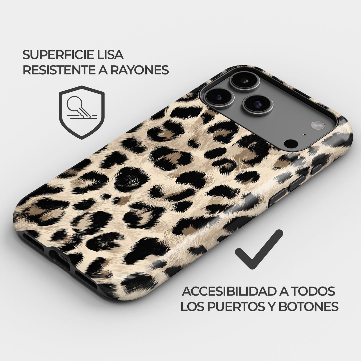 Carcasa Leopard Vibe Funda de Doble Capa de Máxima protección.