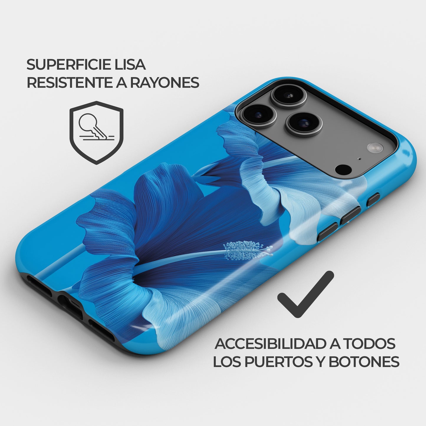 Carcasa Tropical Blue Funda de Doble Capa de Máxima protección.