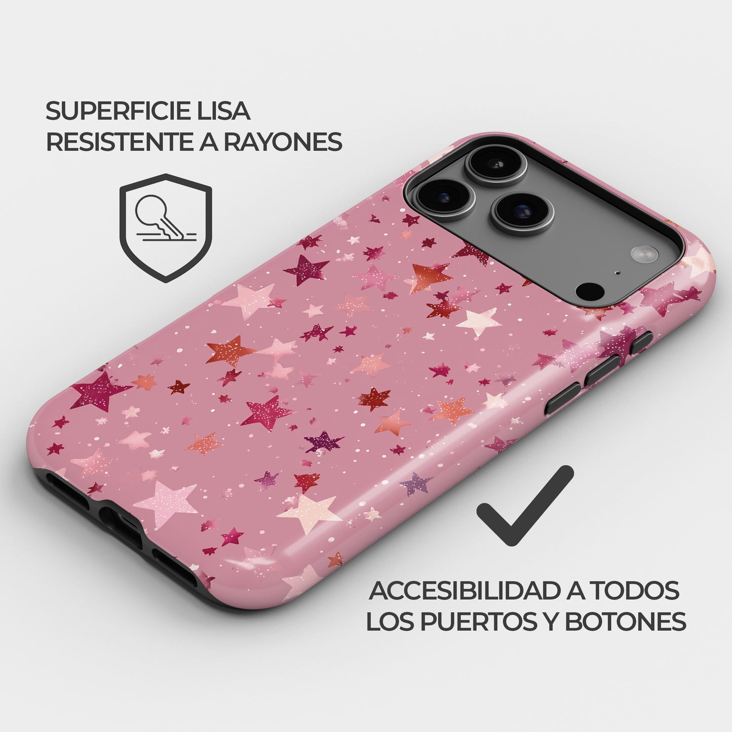Carcasa Pink Confetti Funda de Doble Capa de Máxima protección.