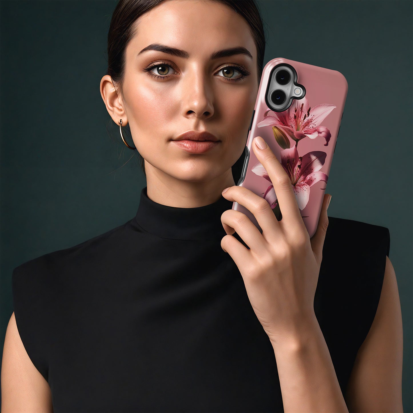 Carcasa Pink Lily Funda de Doble Capa de Máxima protección.