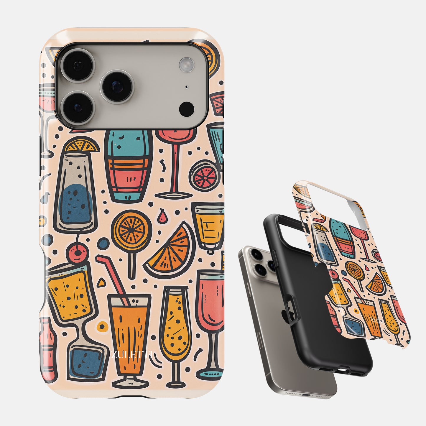 Carcasa Cocktail Pop Funda de Doble Capa de Máxima protección.