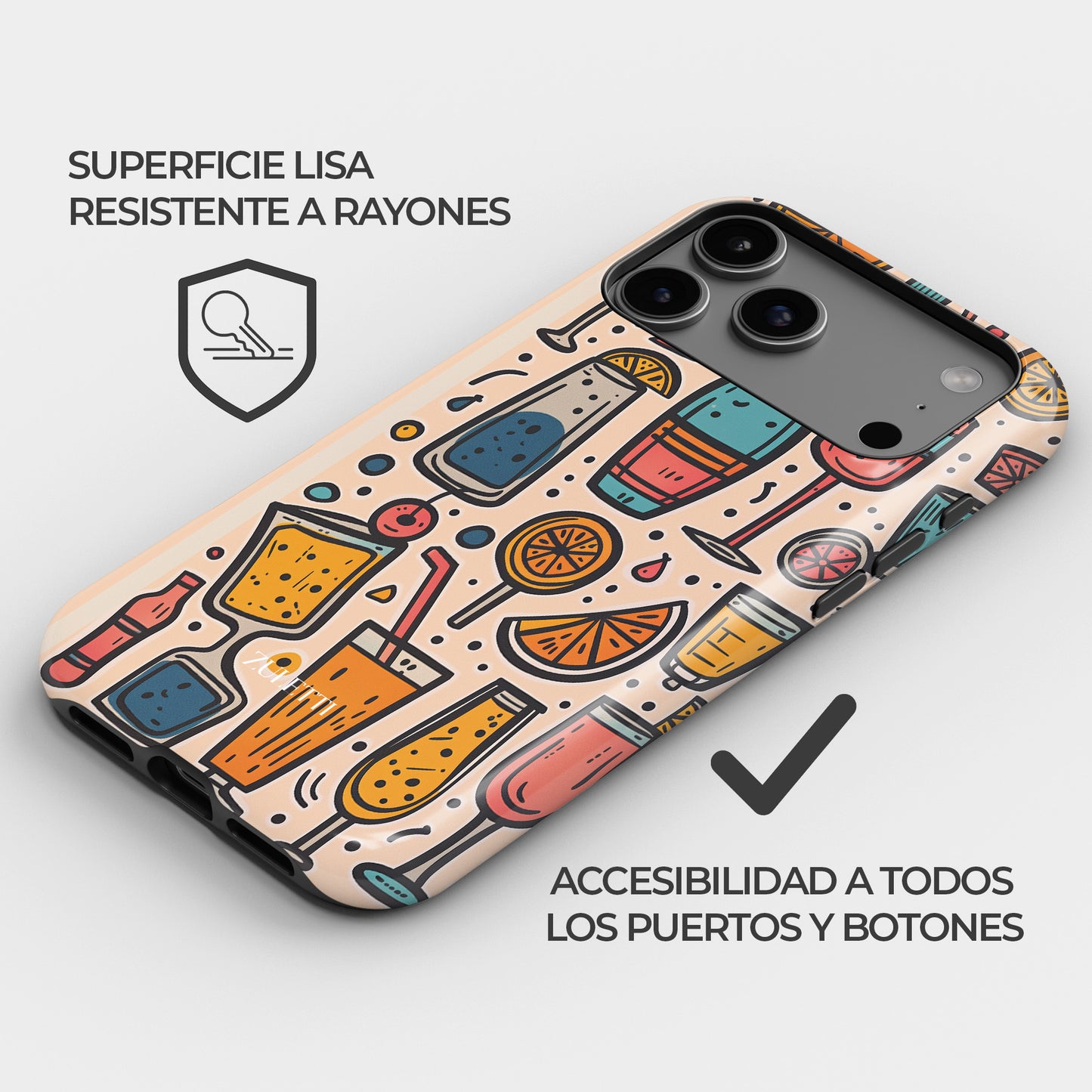 Carcasa Cocktail Pop Funda de Doble Capa de Máxima protección.