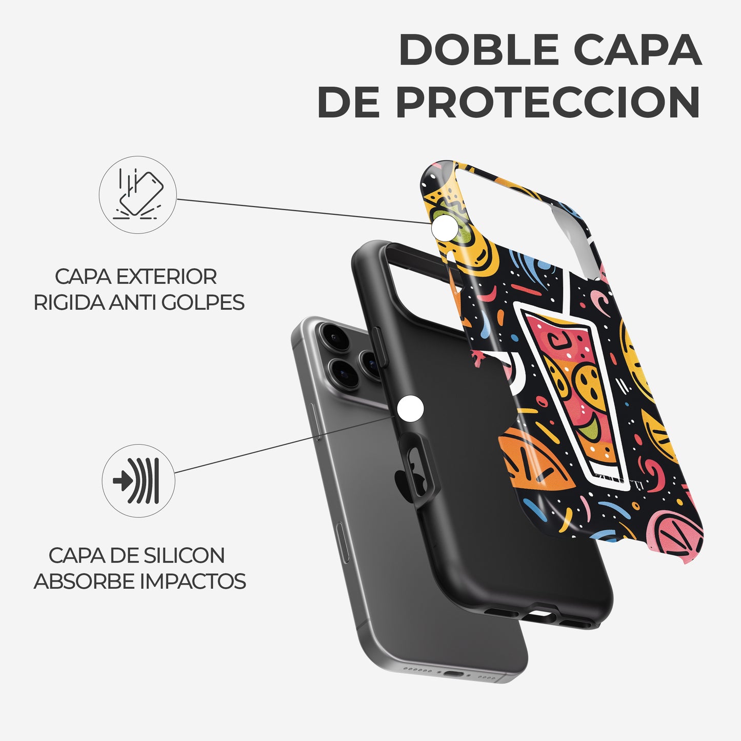 Carcasa Citrus Pop Funda de Doble Capa de Máxima protección.