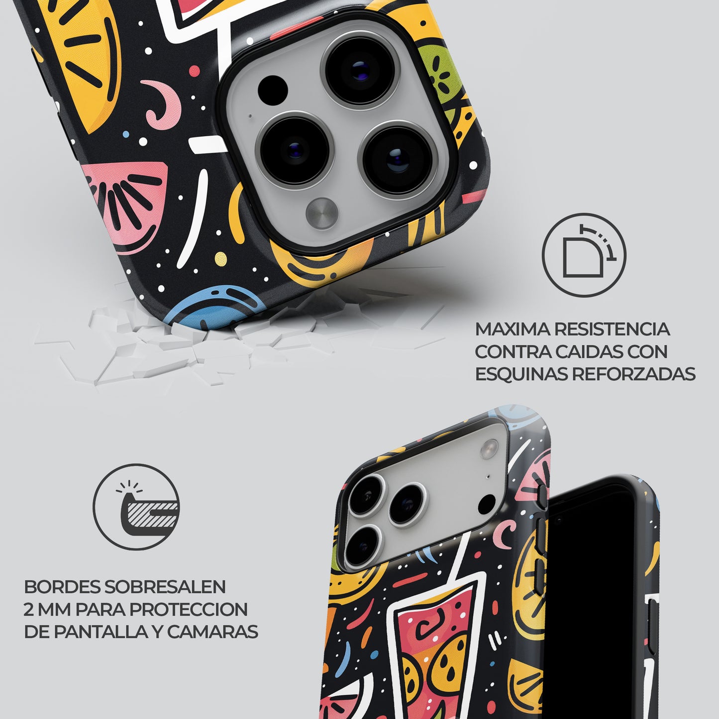 Carcasa Citrus Pop Funda de Doble Capa de Máxima protección.