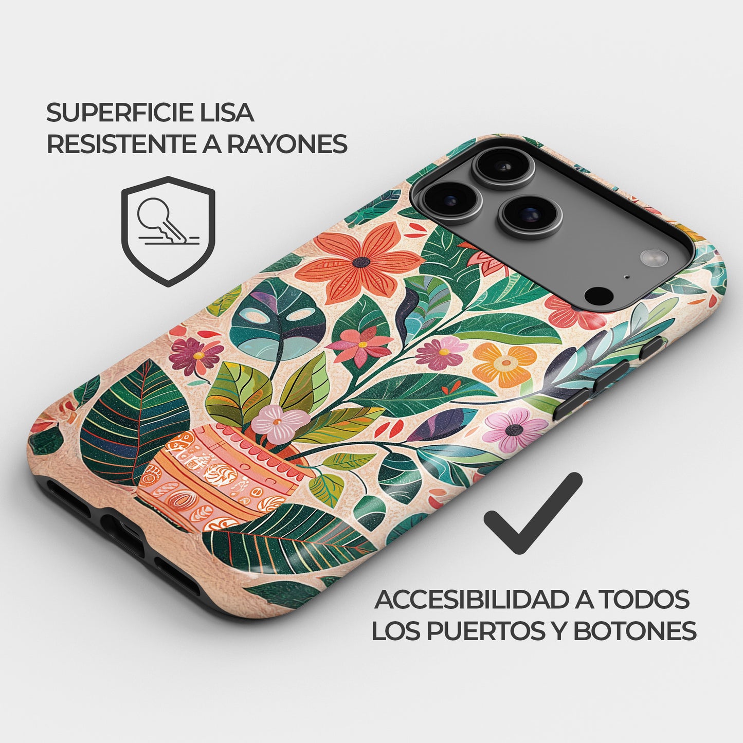 Carcasa Folk Garden Funda de Doble Capa de Máxima protección.