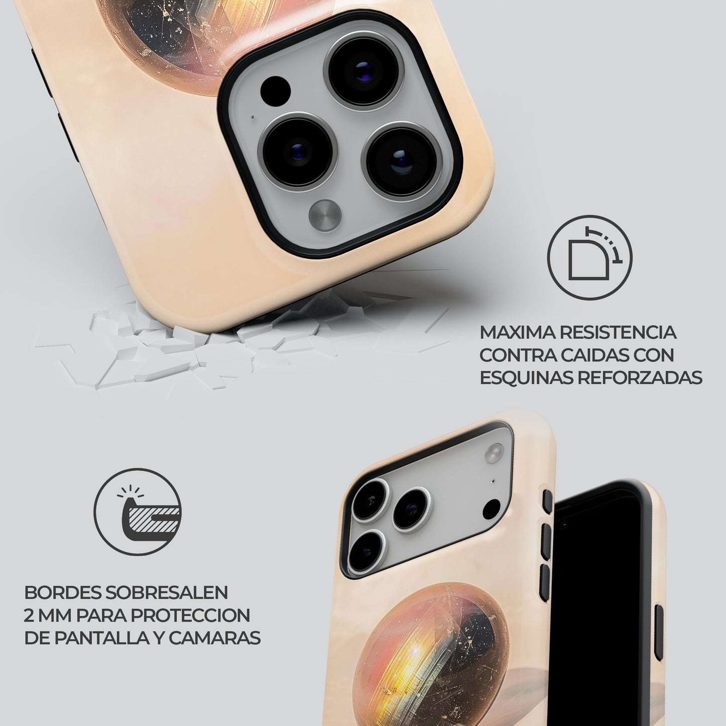 Carcasa Prism Orbe Funda de Doble Capa de Máxima protección.
