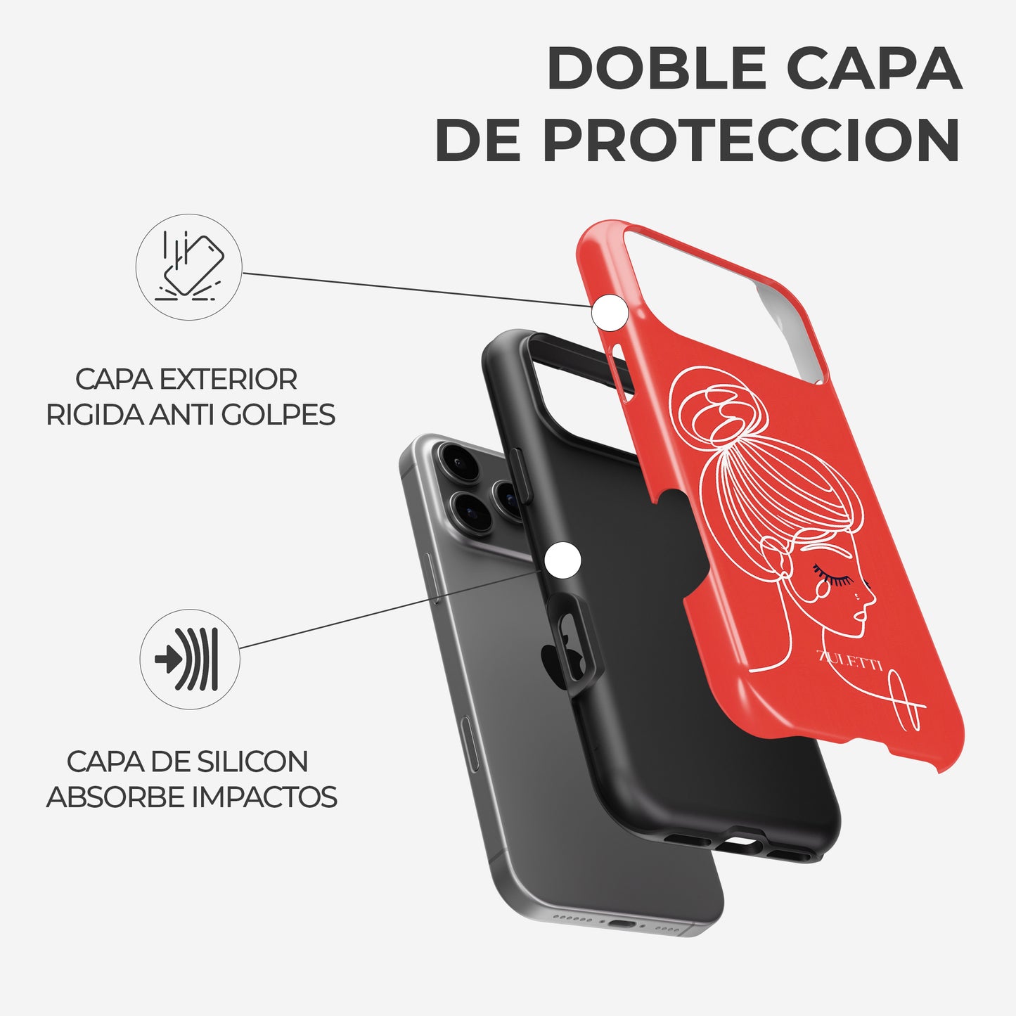 Carcasa Line Mood Funda de Doble Capa de Máxima protección.