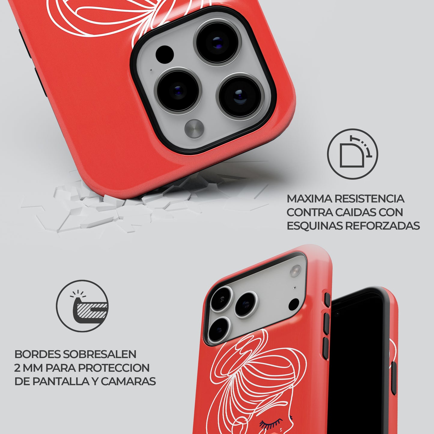Carcasa Line Mood Funda de Doble Capa de Máxima protección.