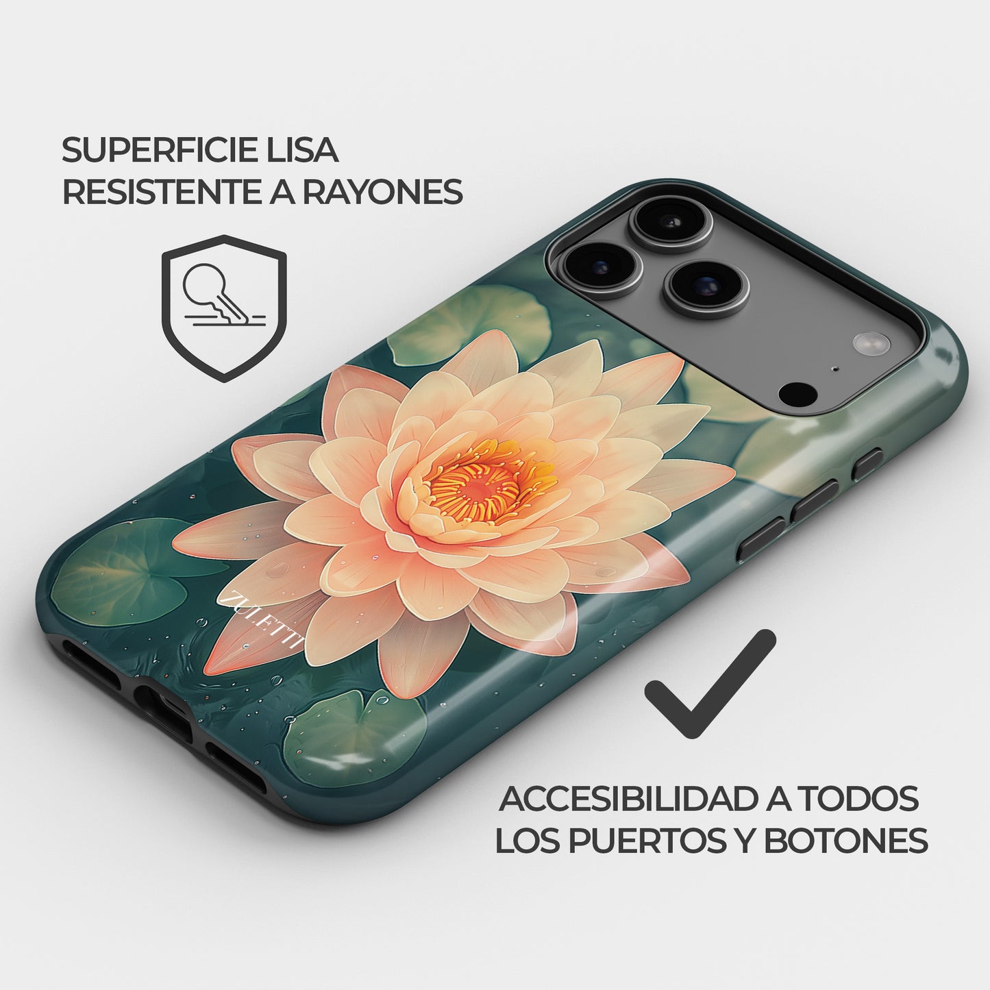 Carcasa Zen Bloom Funda de Doble Capa de Máxima protección.