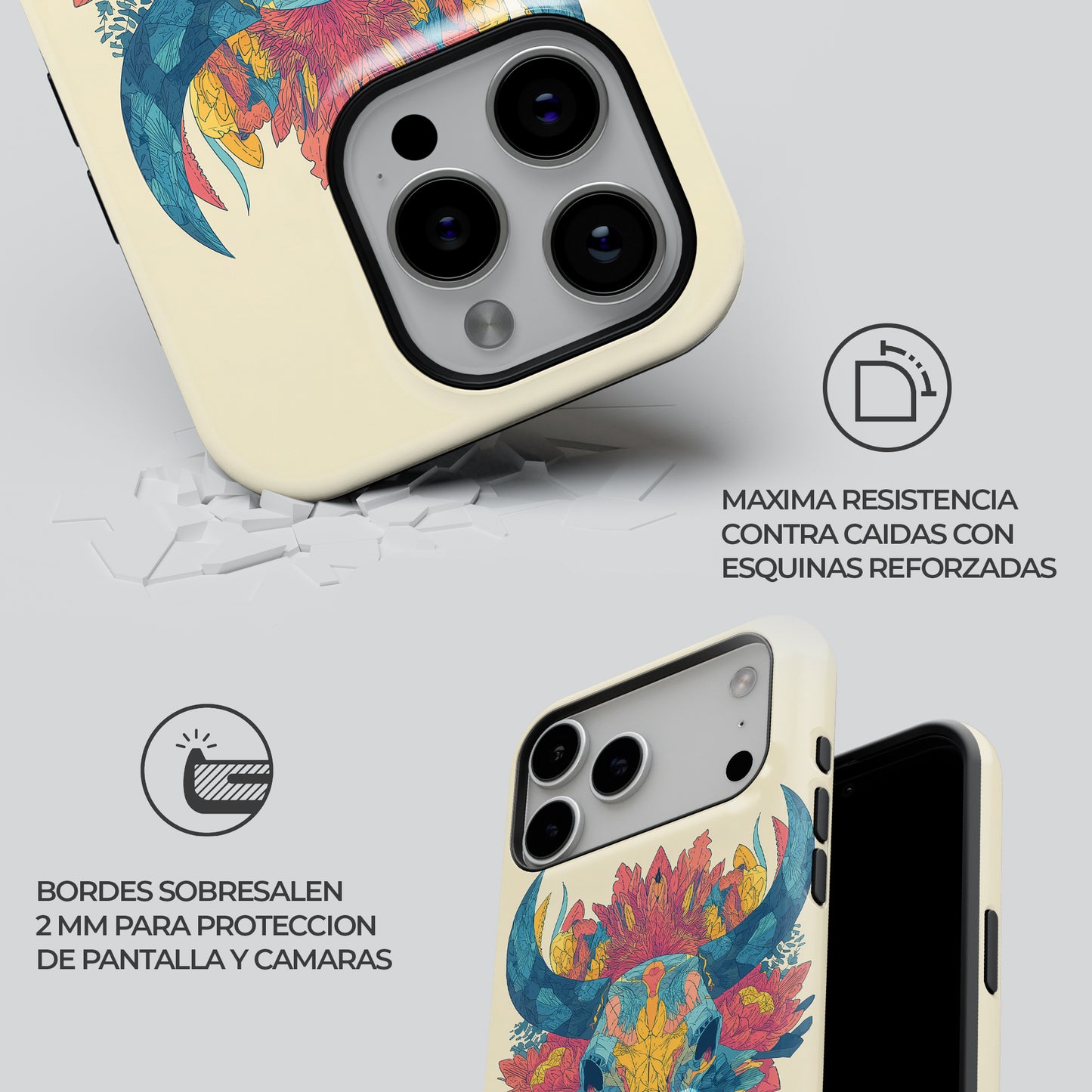 Carcasa Desert Bloom Funda de Doble Capa de Máxima protección.