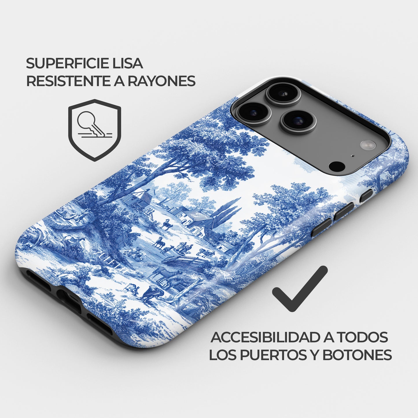 Carcasa Toile Chic Funda de Doble Capa de Máxima protección.