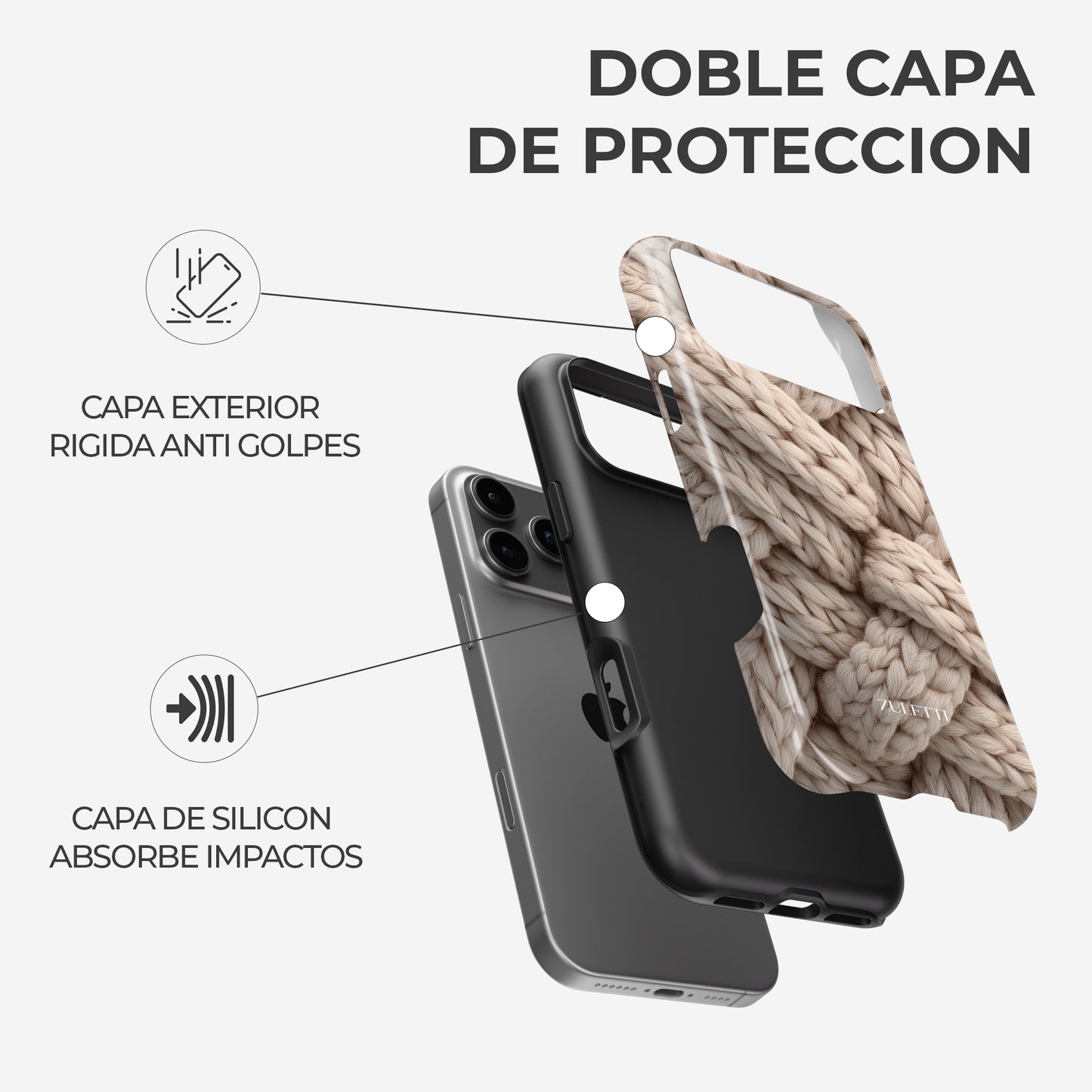 Carcasa Cozy Braid Funda de Doble Capa de Máxima protección.