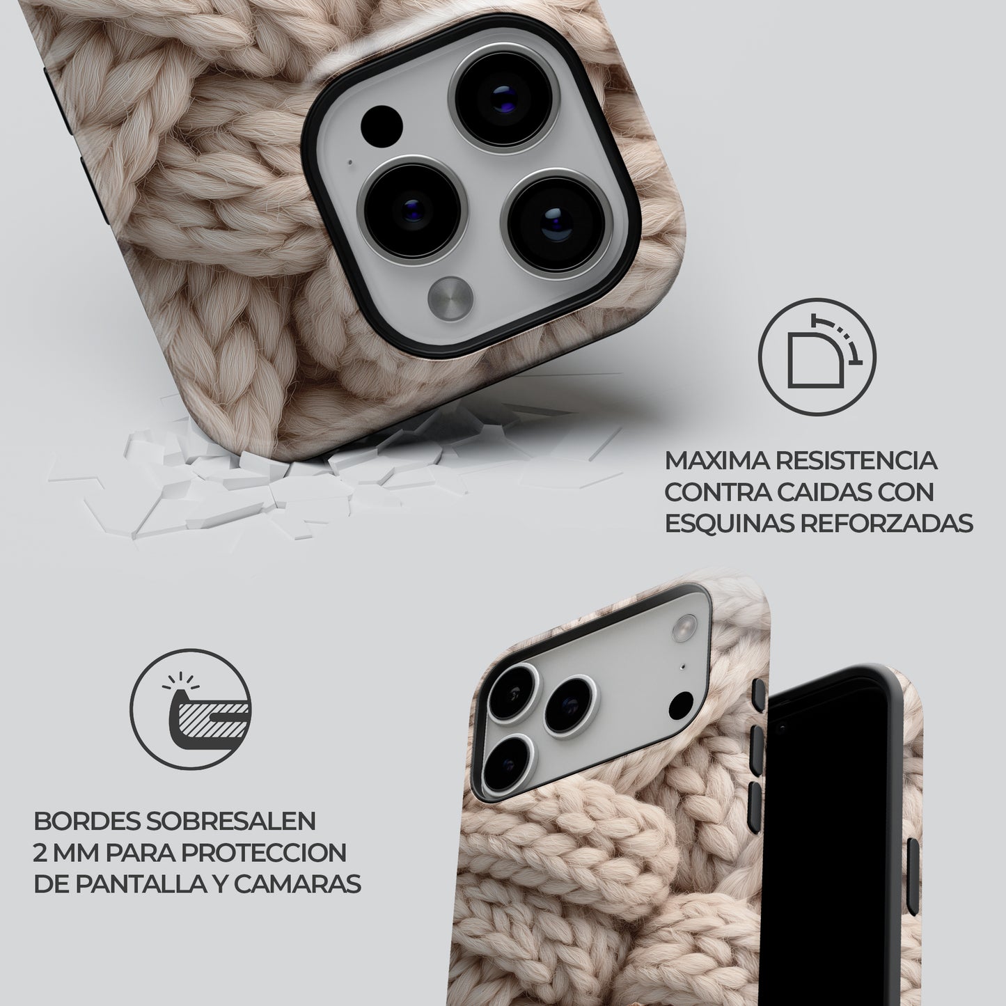 Carcasa Cozy Braid Funda de Doble Capa de Máxima protección.