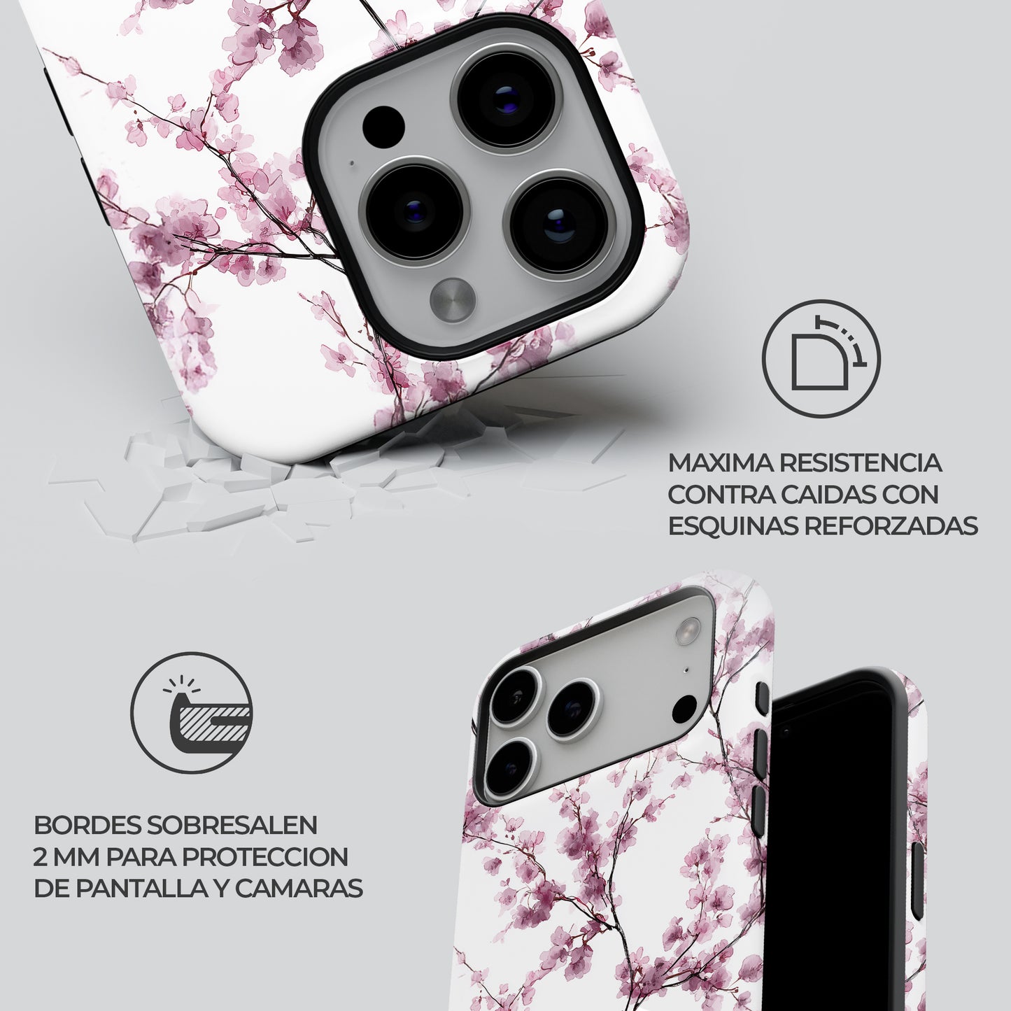 Carcasa Sakura Dream Funda de Doble Capa de Máxima protección.