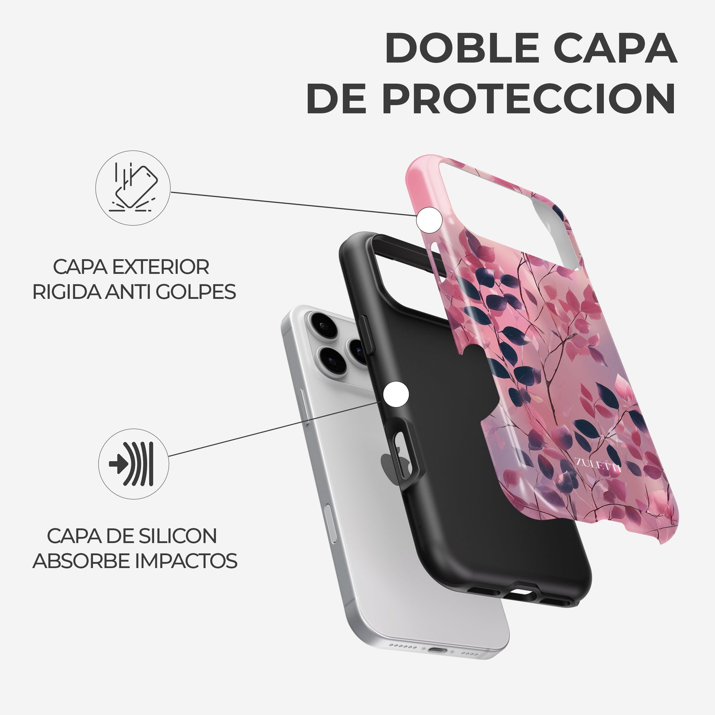 Carcasa Ethereal Bloom Funda de Doble Capa de Máxima protección.