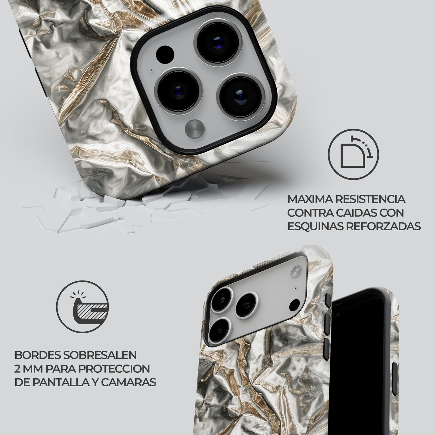 Carcasa Liquid Foil Funda de Doble Capa de Máxima protección.