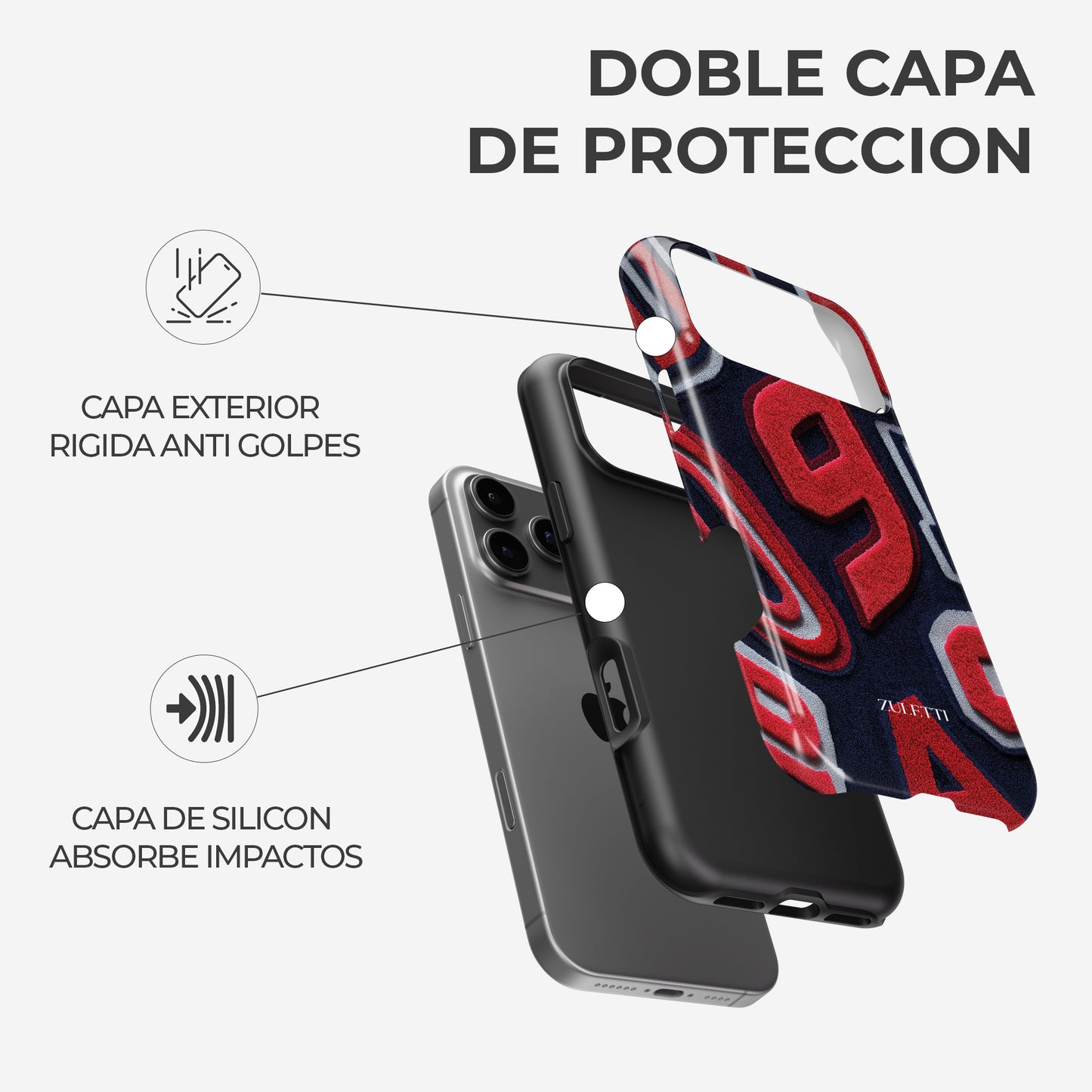 Carcasa Varsity Pop Funda de Doble Capa de Máxima protección.