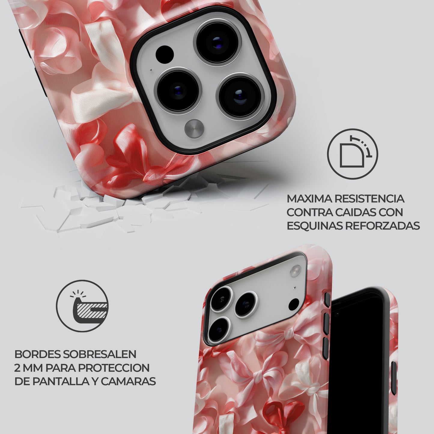 Carcasa Silk Bows Funda de Doble Capa de Máxima protección.