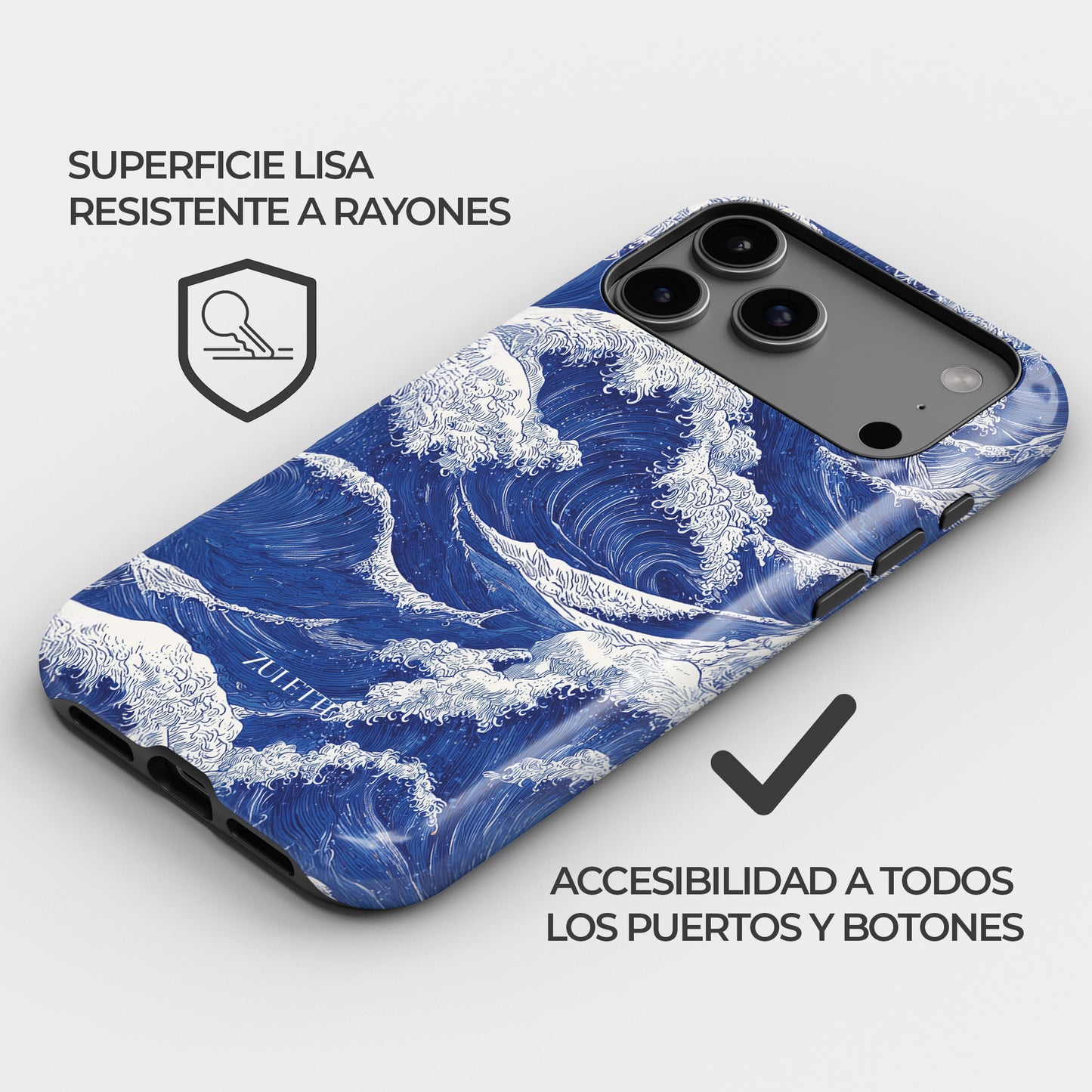 Carcasa Wave Art Funda de Doble Capa de Máxima protección.