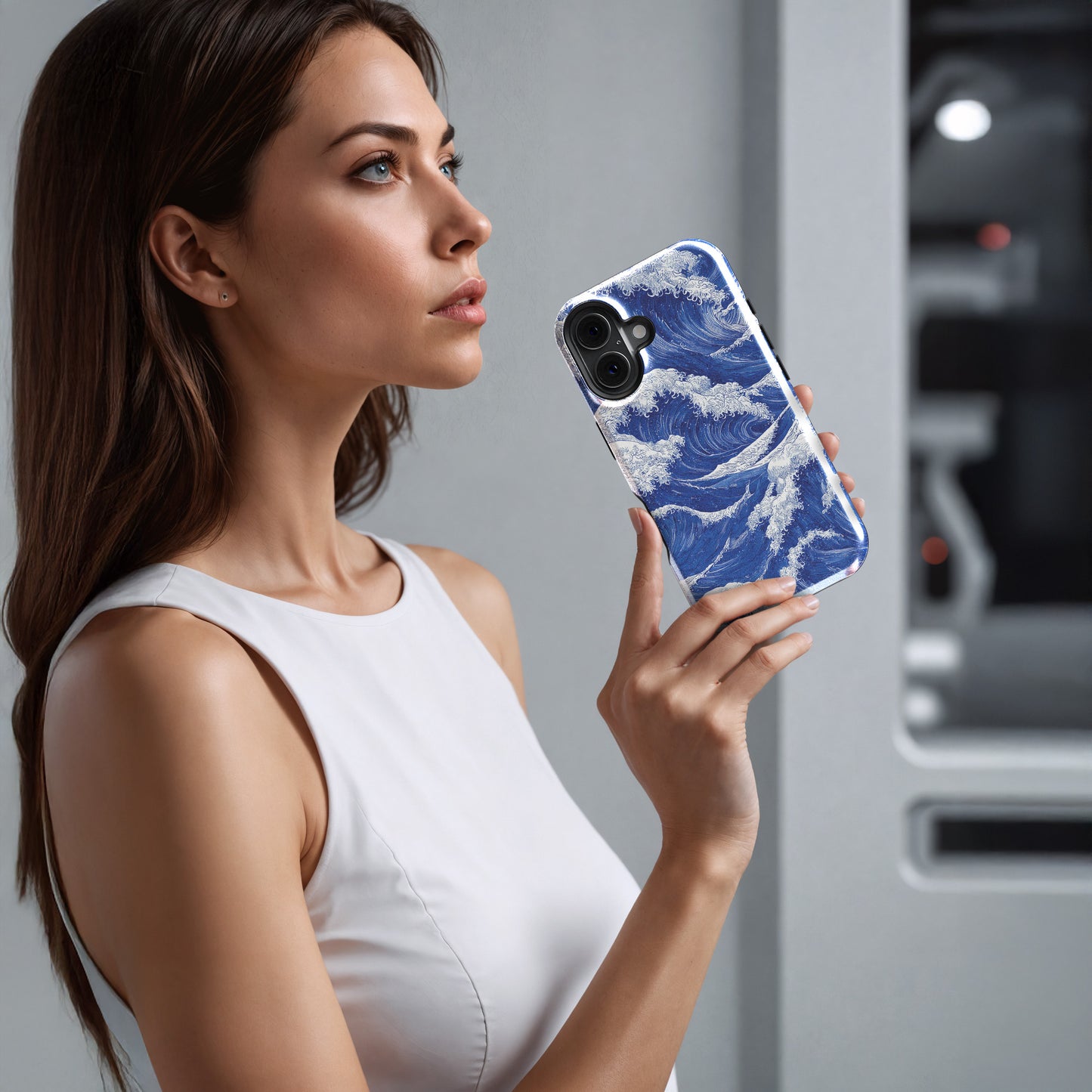 Carcasa Wave Art Funda de Doble Capa de Máxima protección.