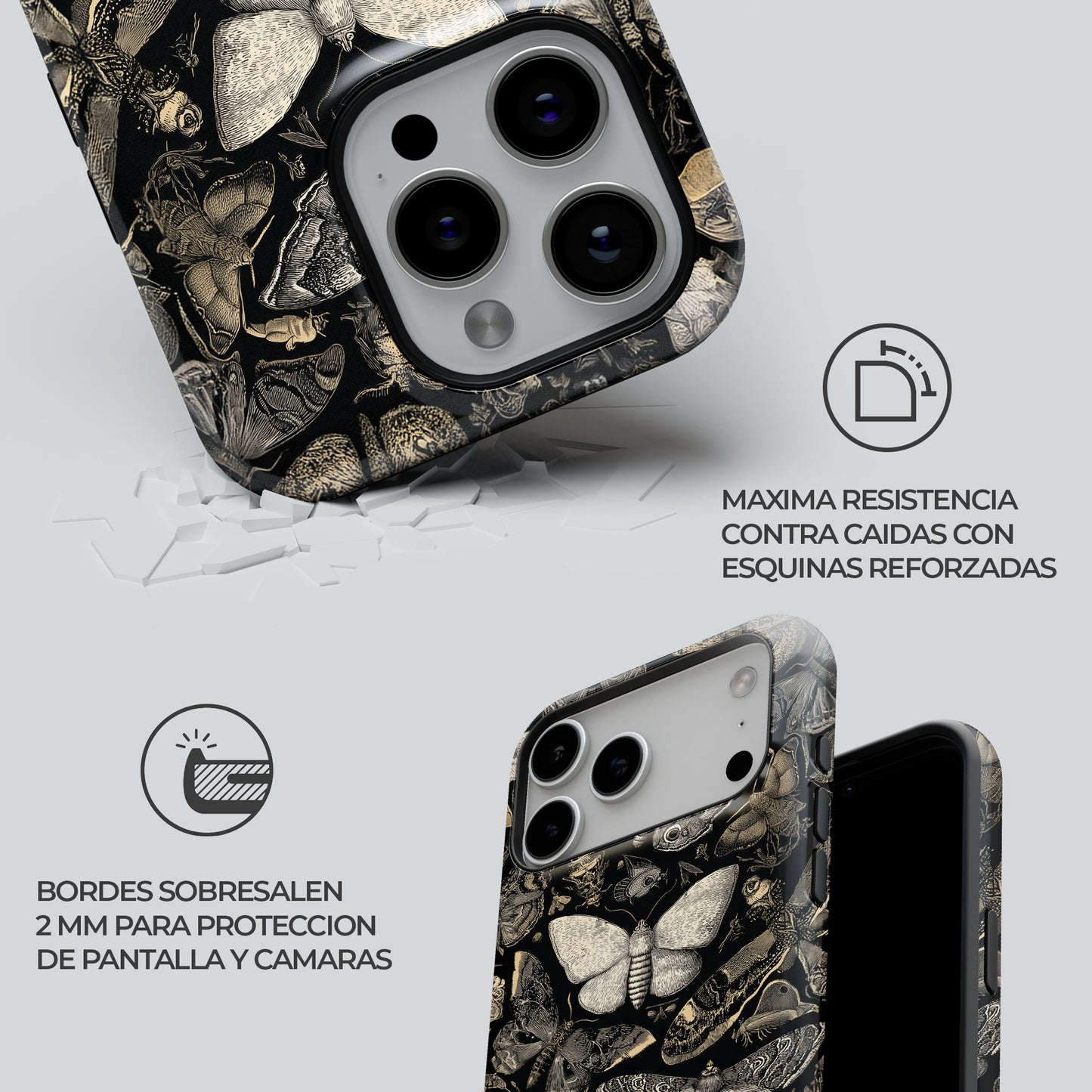 Carcasa Cabinet Moth Funda de Doble Capa de Máxima protección.