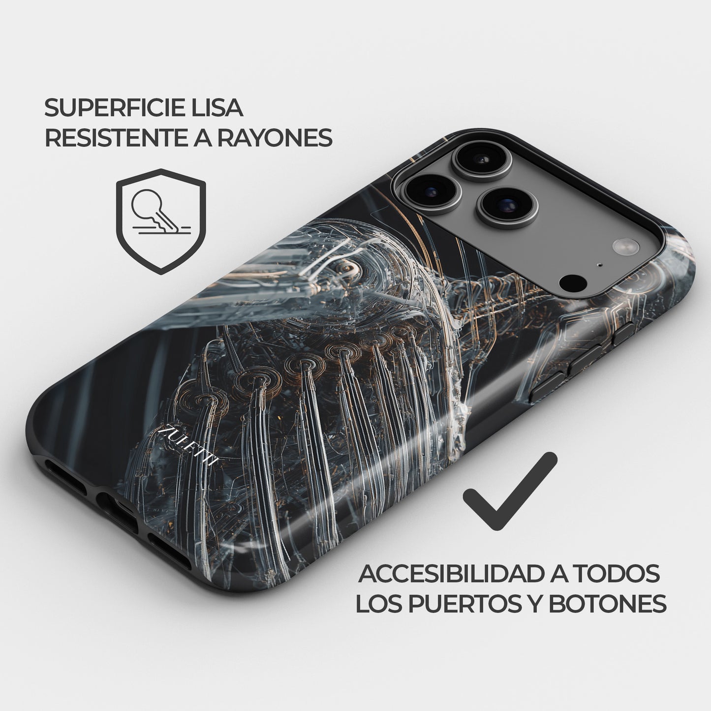 Carcasa Cyborg Wireframe Funda de Doble Capa de Máxima protección.