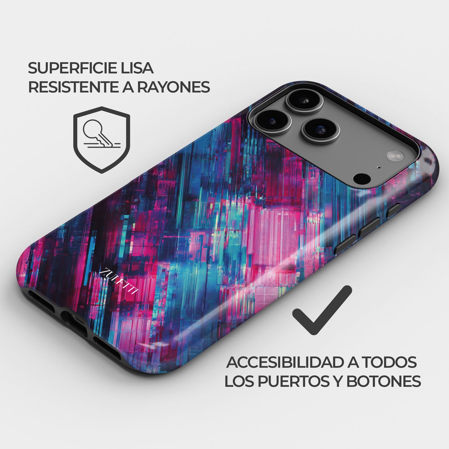 Carcasa Glitch Rave Funda de Doble Capa de Máxima protección.