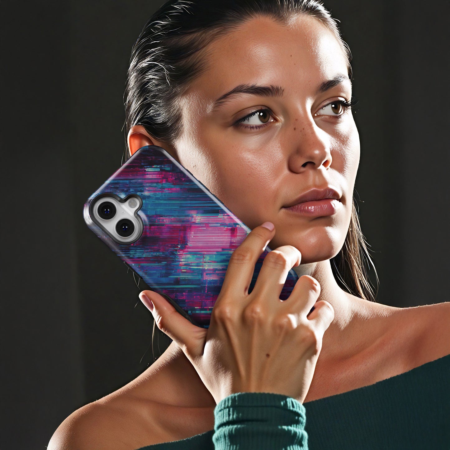 Carcasa Glitch Rave Funda de Doble Capa de Máxima protección.