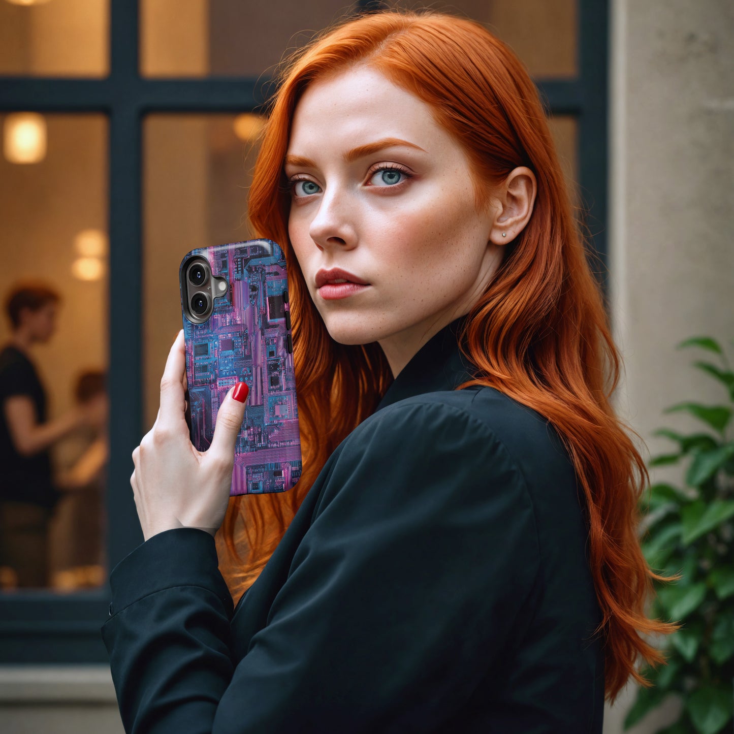 Carcasa Cyber Matrix Funda de Doble Capa de Máxima protección.