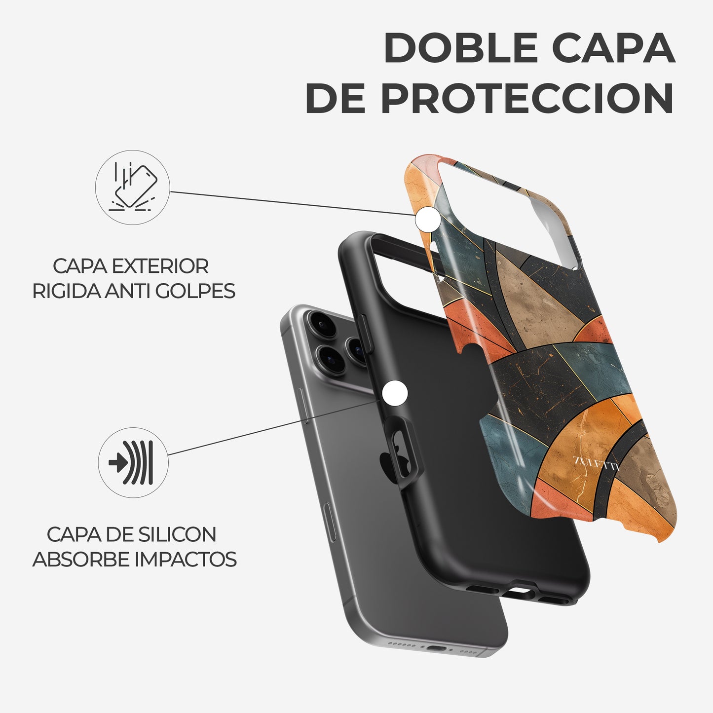 Carcasa Deco Arch Funda de Doble Capa de Máxima protección.