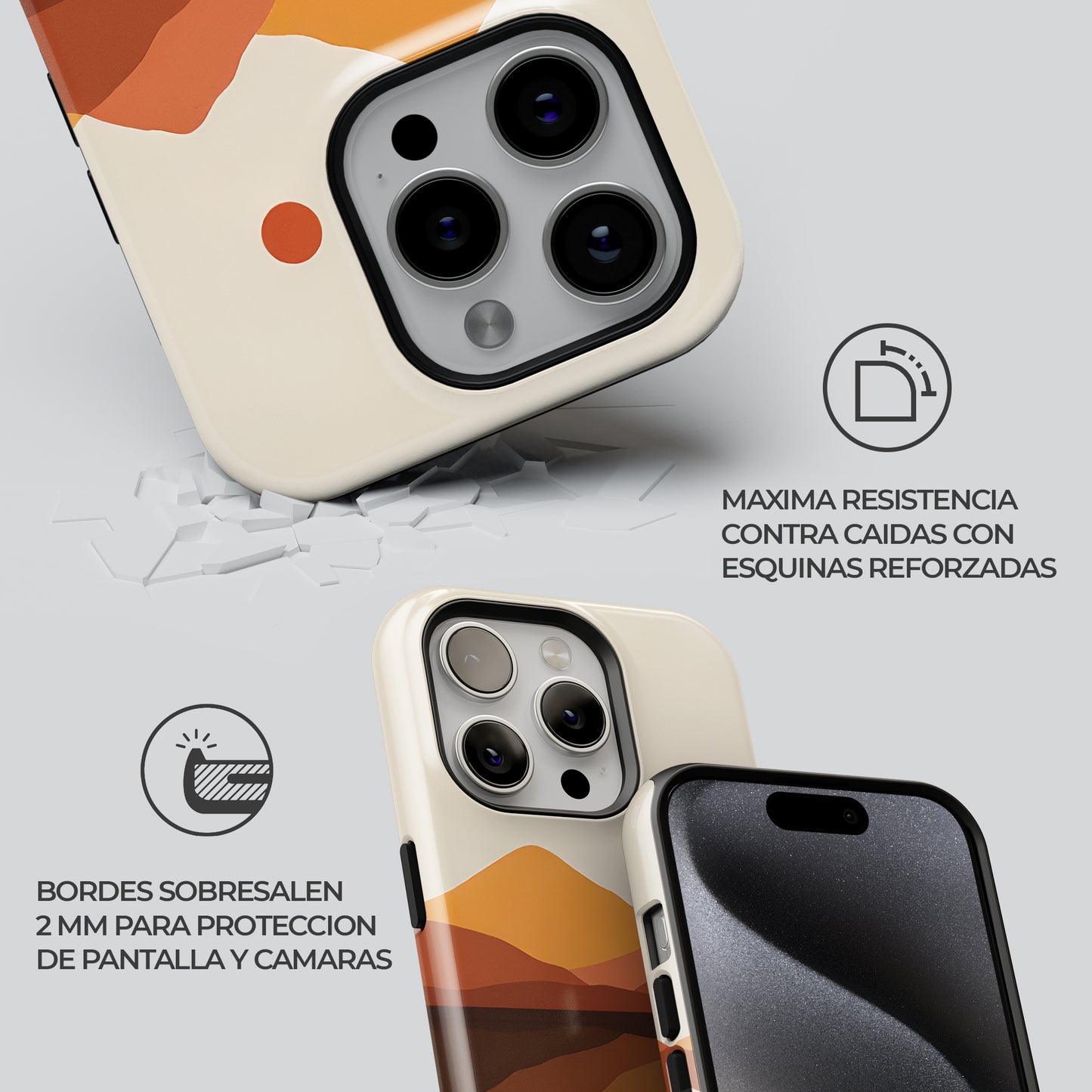 Carcasa paisaje Serenidad Natural Funda de Doble Capa de Máxima protección