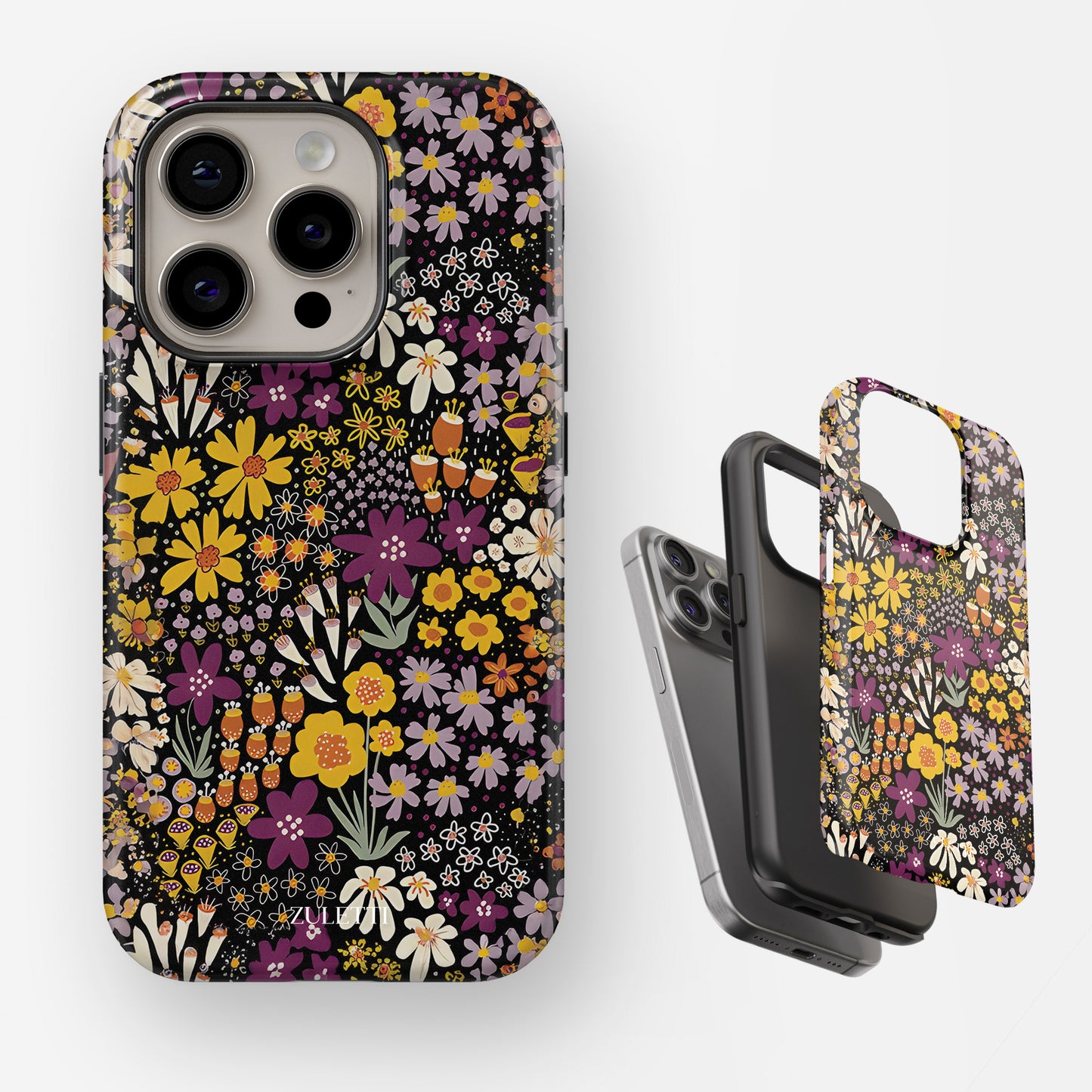 Carcasa Floral Jardín Encantado Funda de Doble Capa de Máxima protección