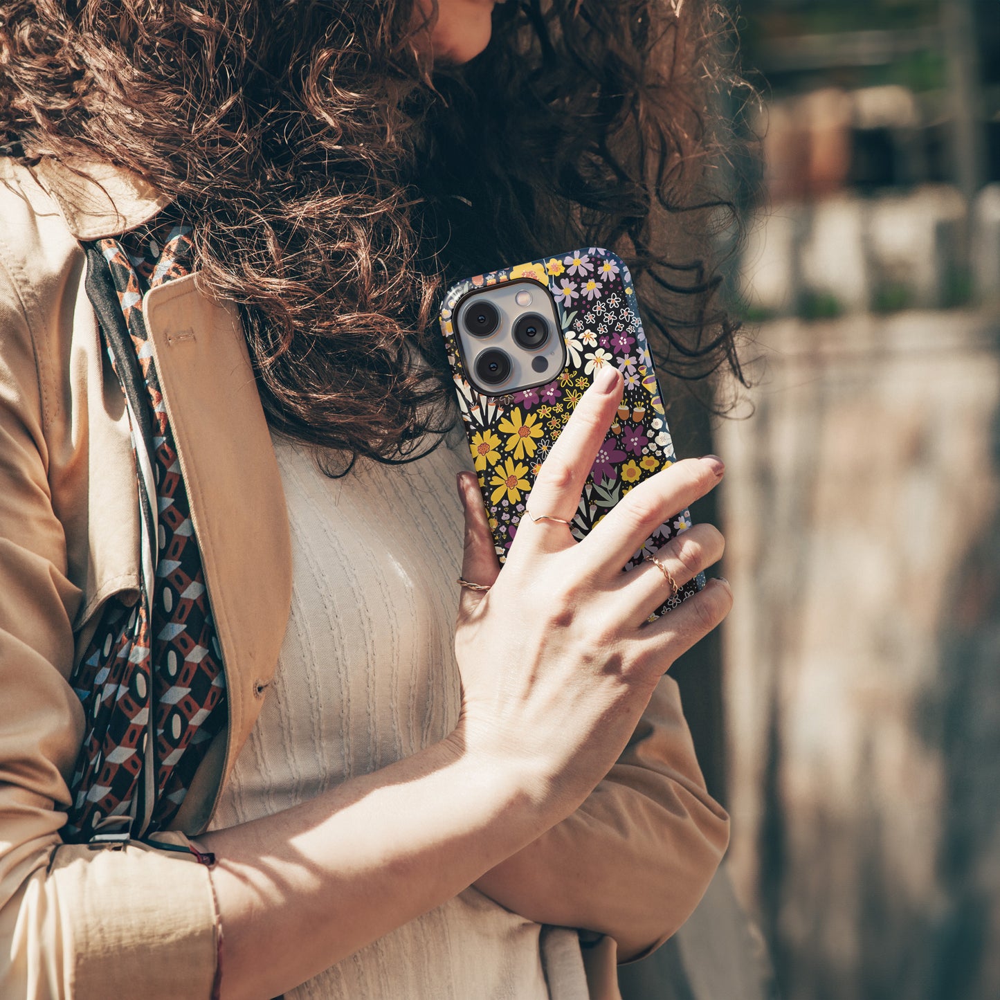 Carcasa Floral Jardín Encantado Funda de Doble Capa de Máxima protección