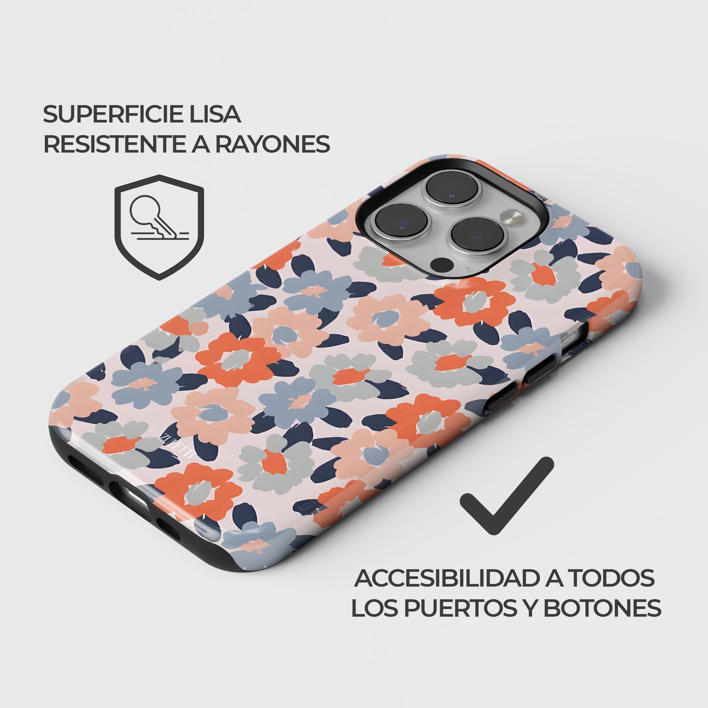 Carcasa Flores Blancas Funda de Doble Capa de Máxima protección