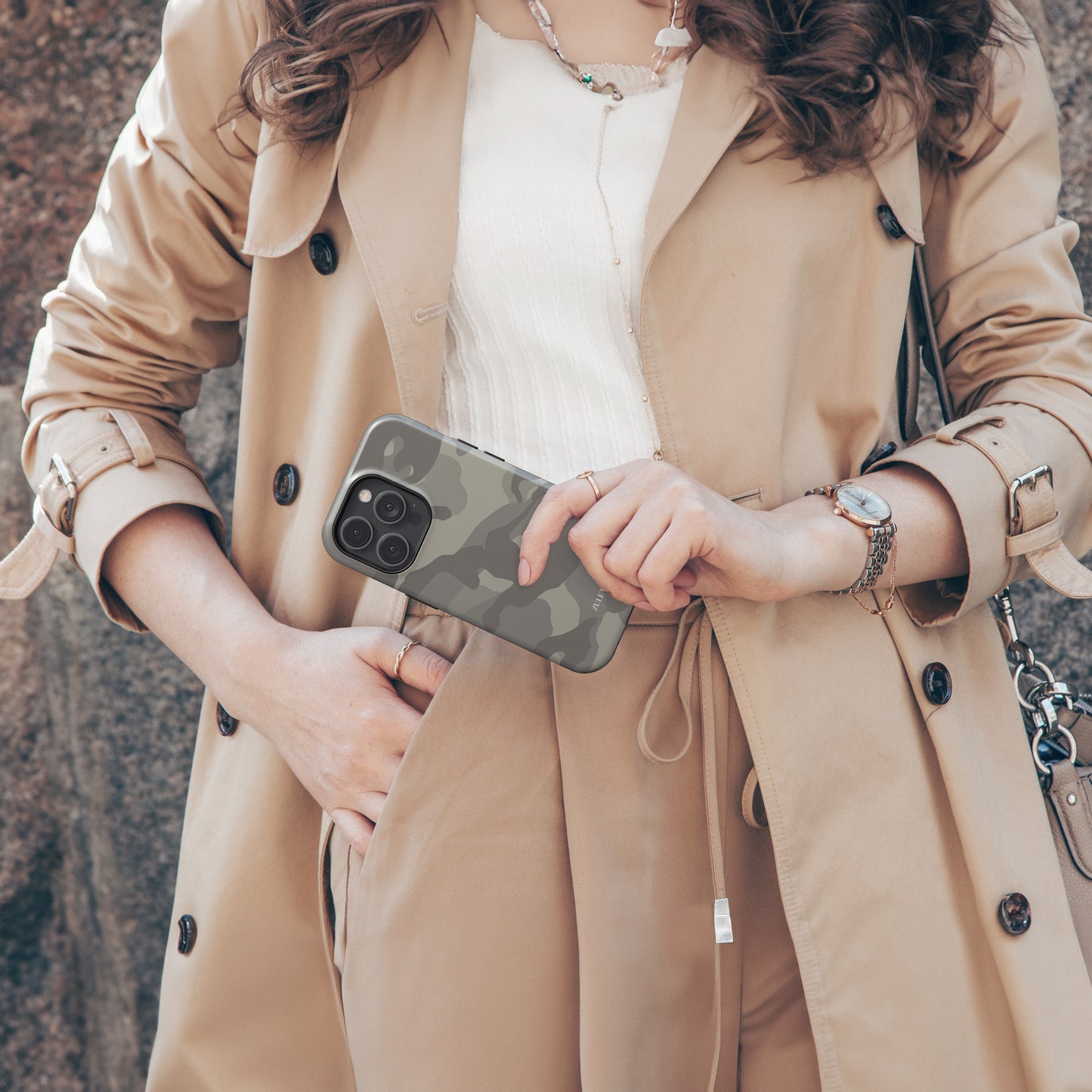 Carcasa Camuflaje Camo Fusion Funda de Doble Capa de Máxima protección