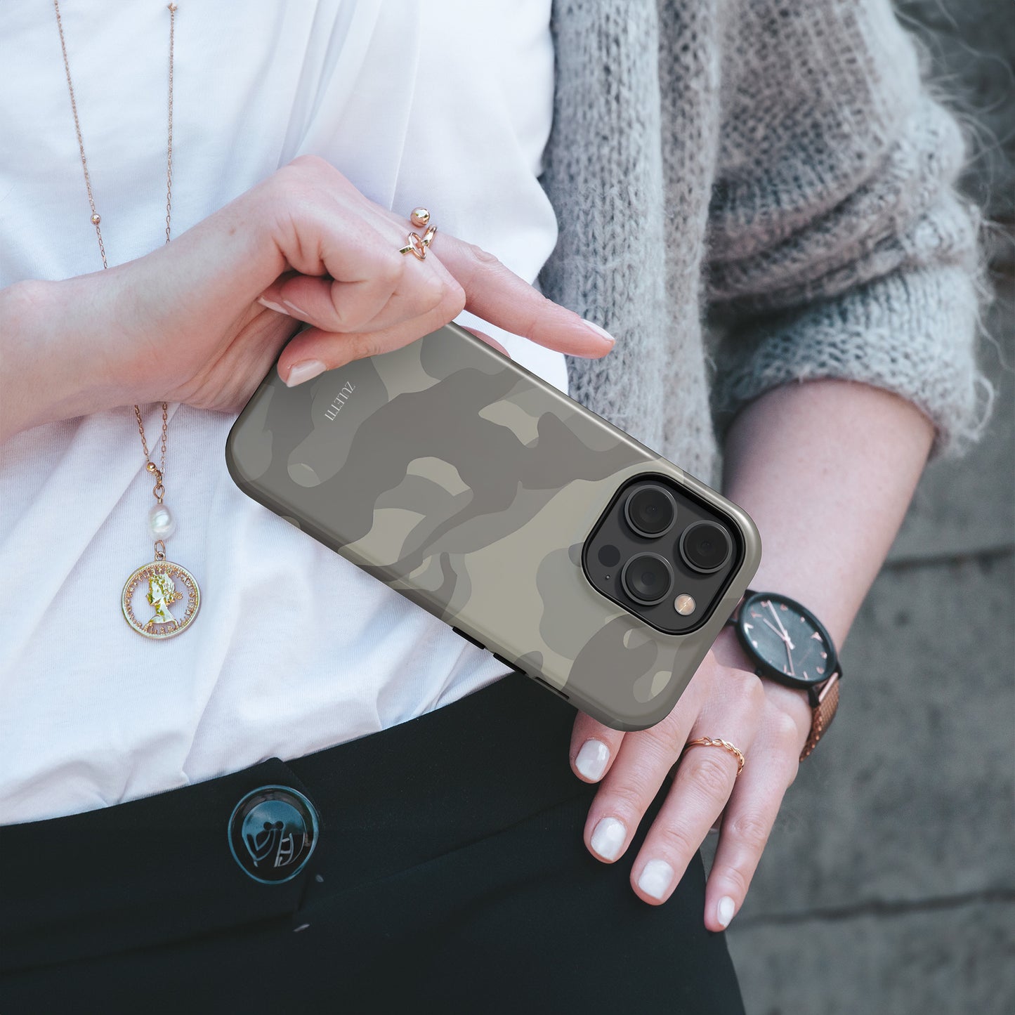 Carcasa Camuflaje Camo Fusion Funda de Doble Capa de Máxima protección