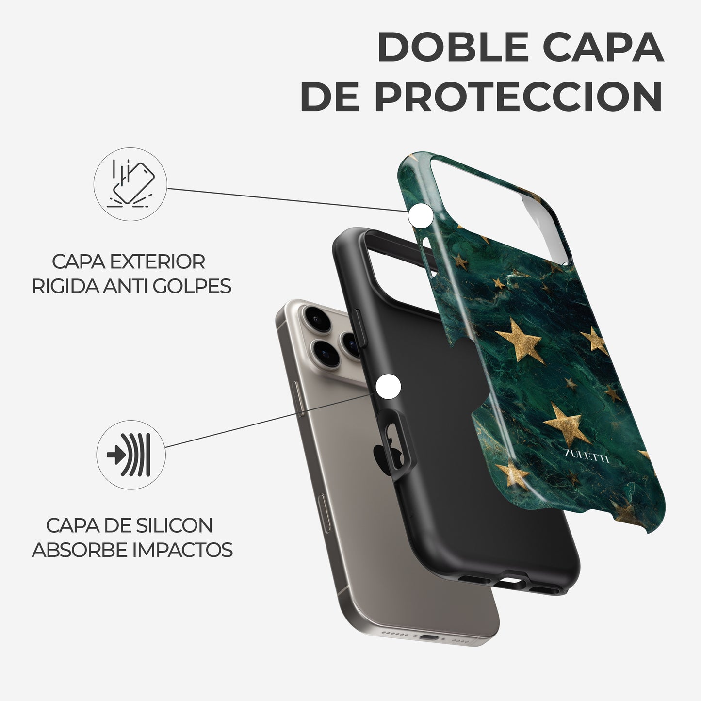 Carcasa Emerald Star Mirage Funda de Doble Capa de Máxima protección